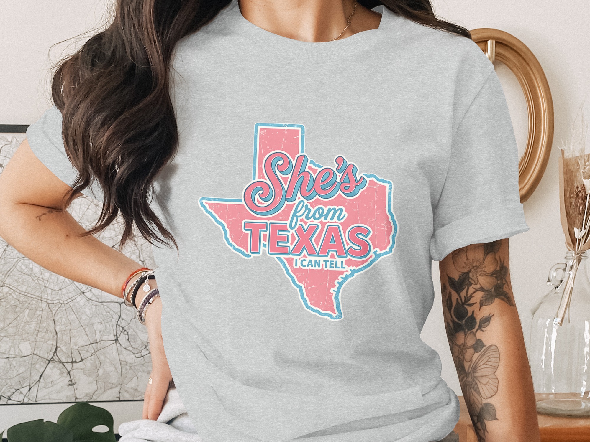 She's From Texas T-Shirt, Texas I Can Tell Tee, Vintage Texas Women's Shirt, Retro Texas Pride Top, Southern Girl Gift for Her, Texas Lover - Image 2
