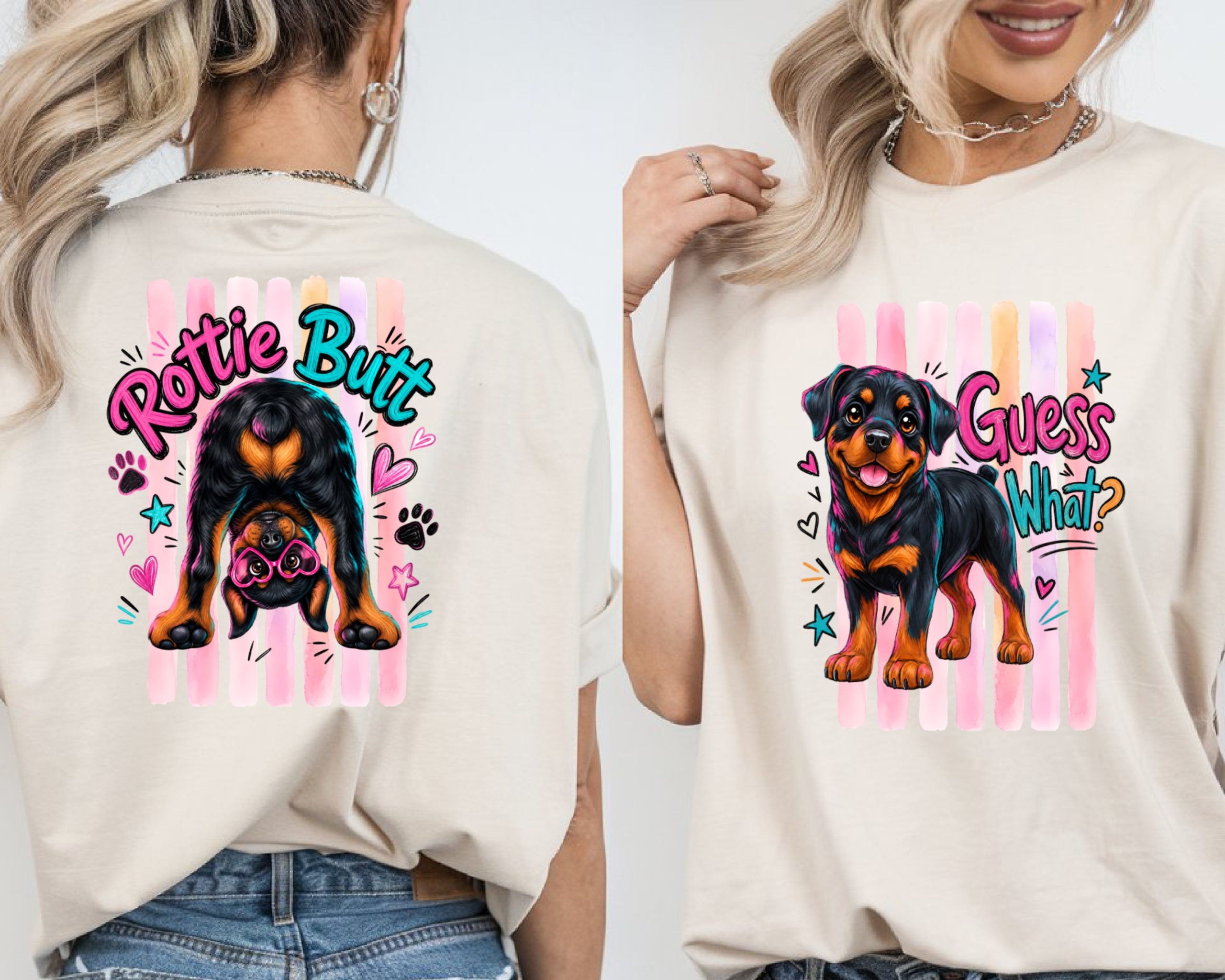 Rottweiler Puppy T-Shirt, Comfort Colors ® Cute Dog Tee, Playful Pet Lover Graphic Shirt, Vibrant Aesthetic Dog Mom Gift, Unique Animal - Image 2
