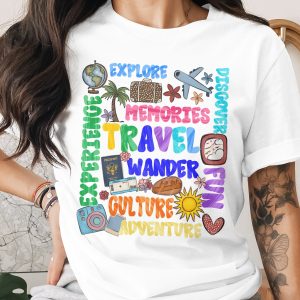 Wanderlust Travel T-Shirt | Adventure Seeker Explore Discover Experience Tee | Vacation Trip Gift For Globetrotter