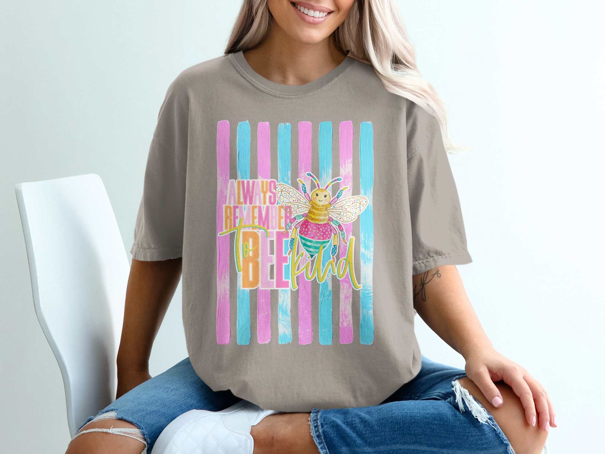 Comfort Colors ® Always Remember to Bee Kind T-Shirt, Whimsical Bee Shirt, Positive Message Tee, Bright Inspirational Gift, Teacher Kindness - Image 11