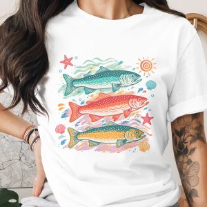 Fishing T-Shirt, Comfort Colors ® Vintage Fish Tee, Coastal Aesthetic Shirt, Ocean Lover Gift, Summer Beach Vacation Outfit, Outdoorsy