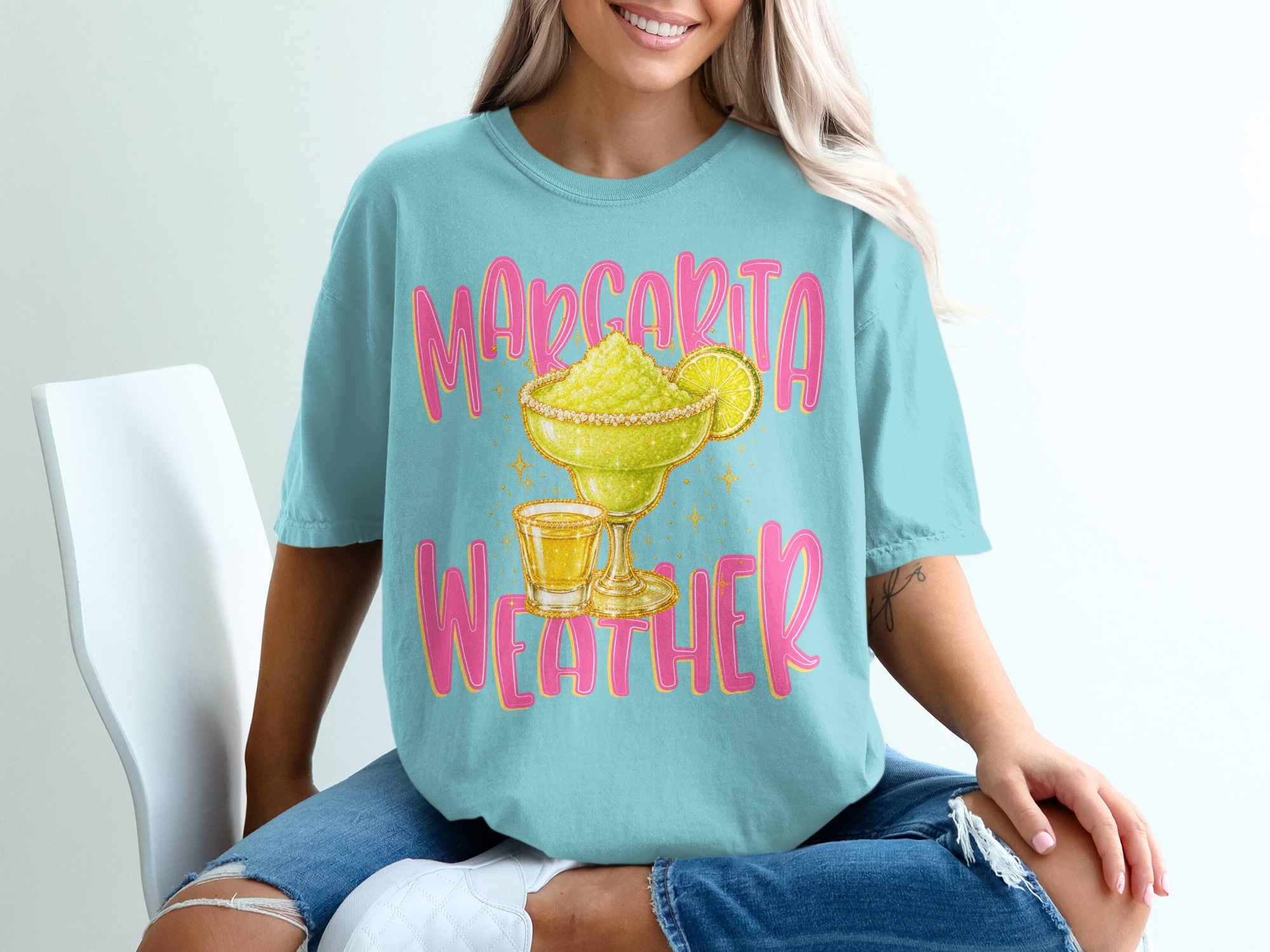 Margarita Weather T-Shirt, Sparkling Cocktail Tee, Girls Trip Shirt, Summer Party Top, Bachelorette Party Gift for Her, Fun Vacation Apparel - Image 19