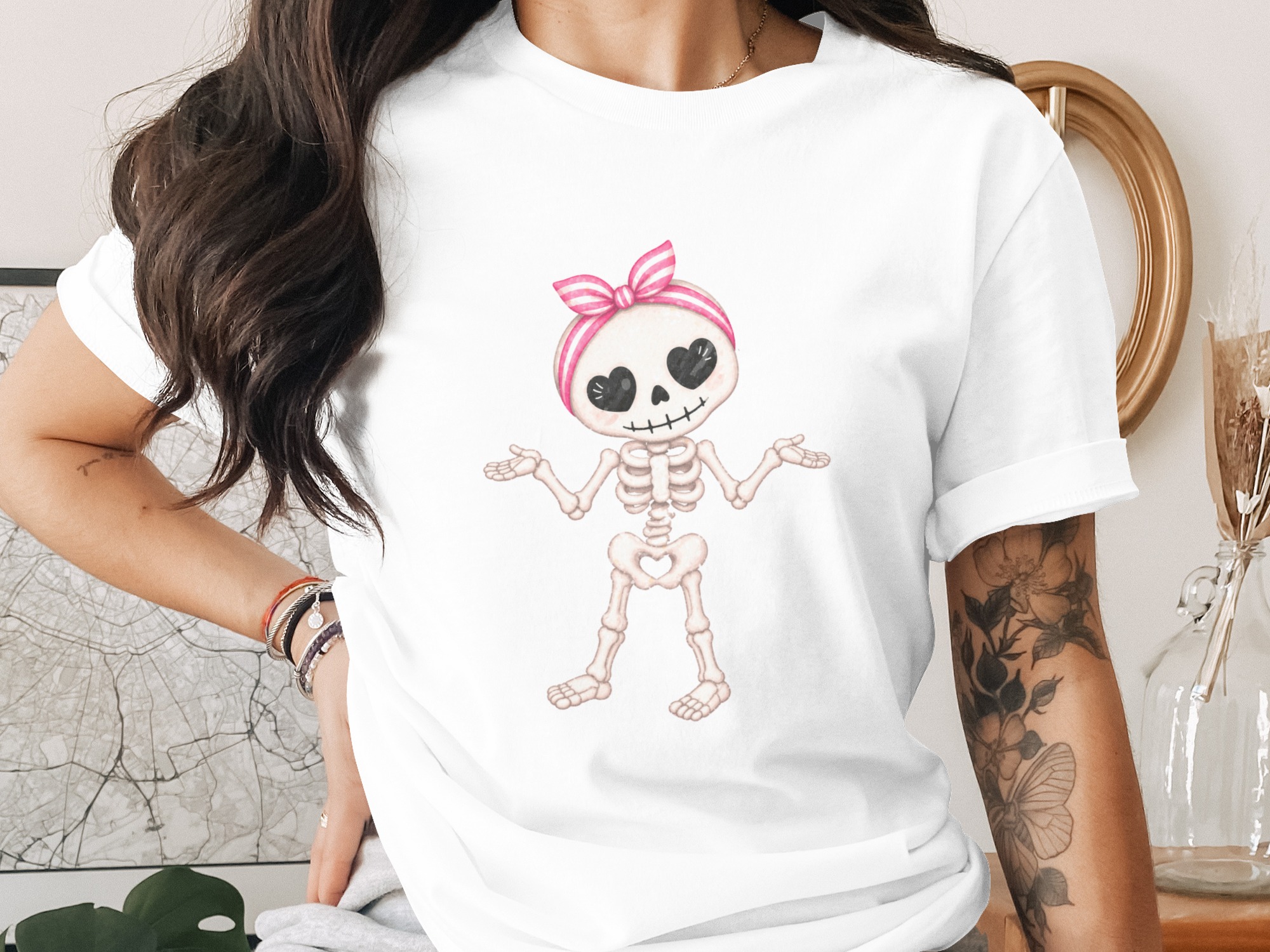 Cute Heart Eyes Skeleton T-Shirt