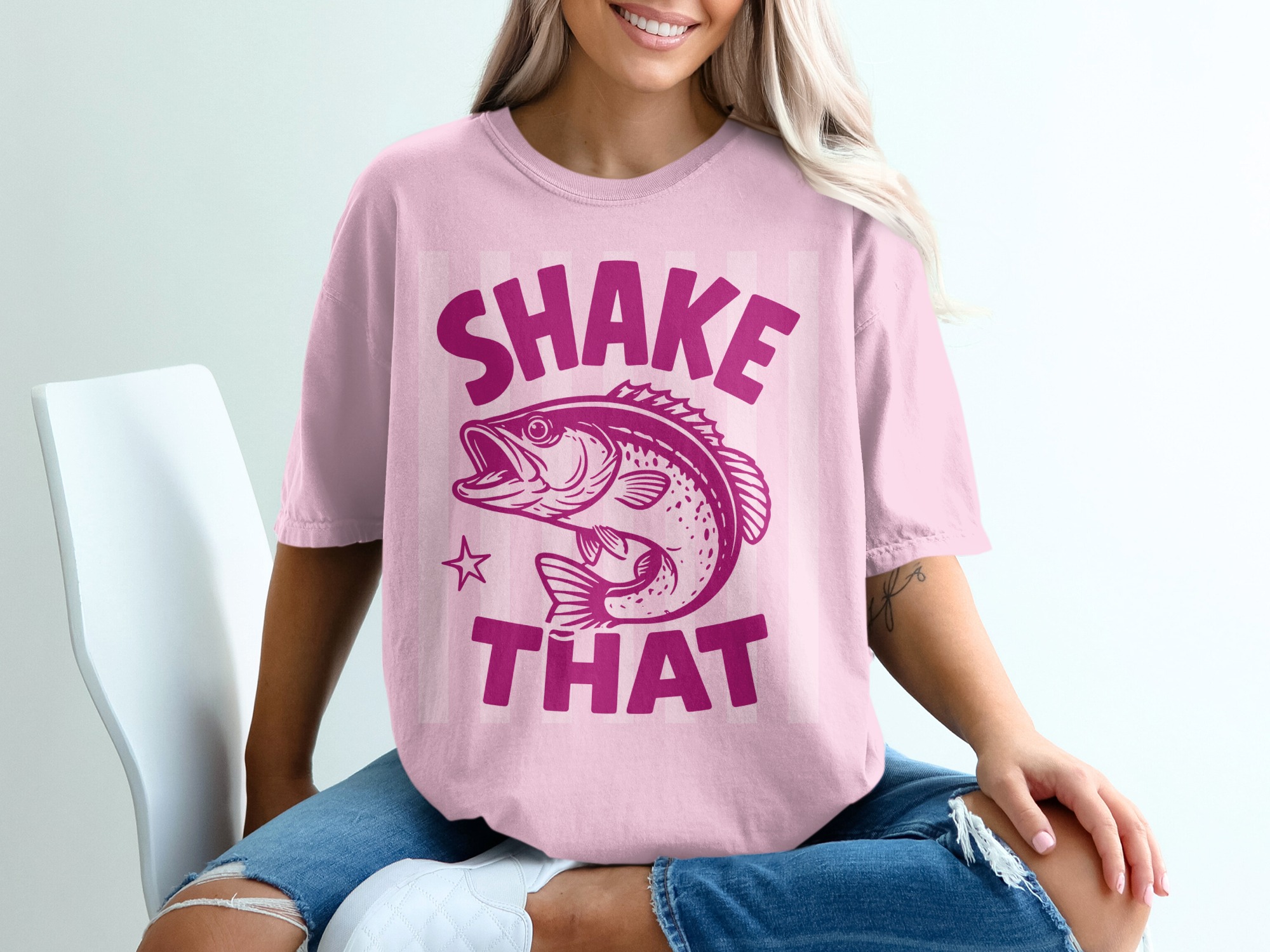 Comfort Colors® Shake That Bass Fishing T-Shirt, Funny Angler Shirt, Lake Life Tee, Boating Vacation Outfit, Outdoors Gift - Image 17
