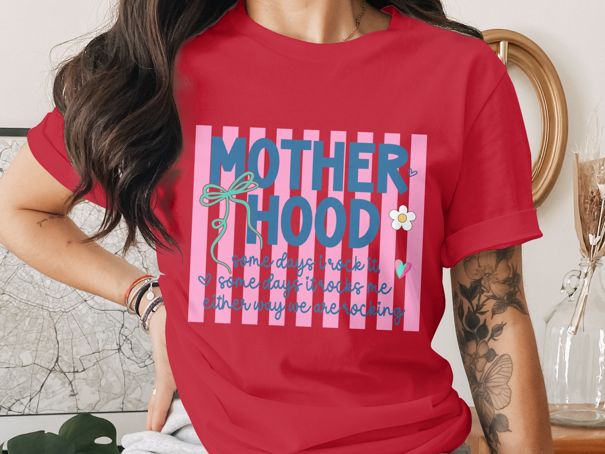 Comfort Colors® Motherhood T-Shirt, Mom Life Shirt, Some Days I Rock It Tee, Funny Motherhood Gift for New Mom, Mama Shirt, Cute Mom Gift - Image 4