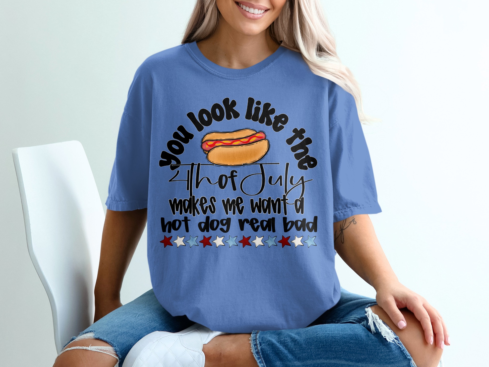 Funny 4th of July Hot Dog T-Shirt | Patriotic Summer Tee with Meme Quote | Independence Day BBQ Party Gift Shirt | Humorous Foodie Top - Image 20