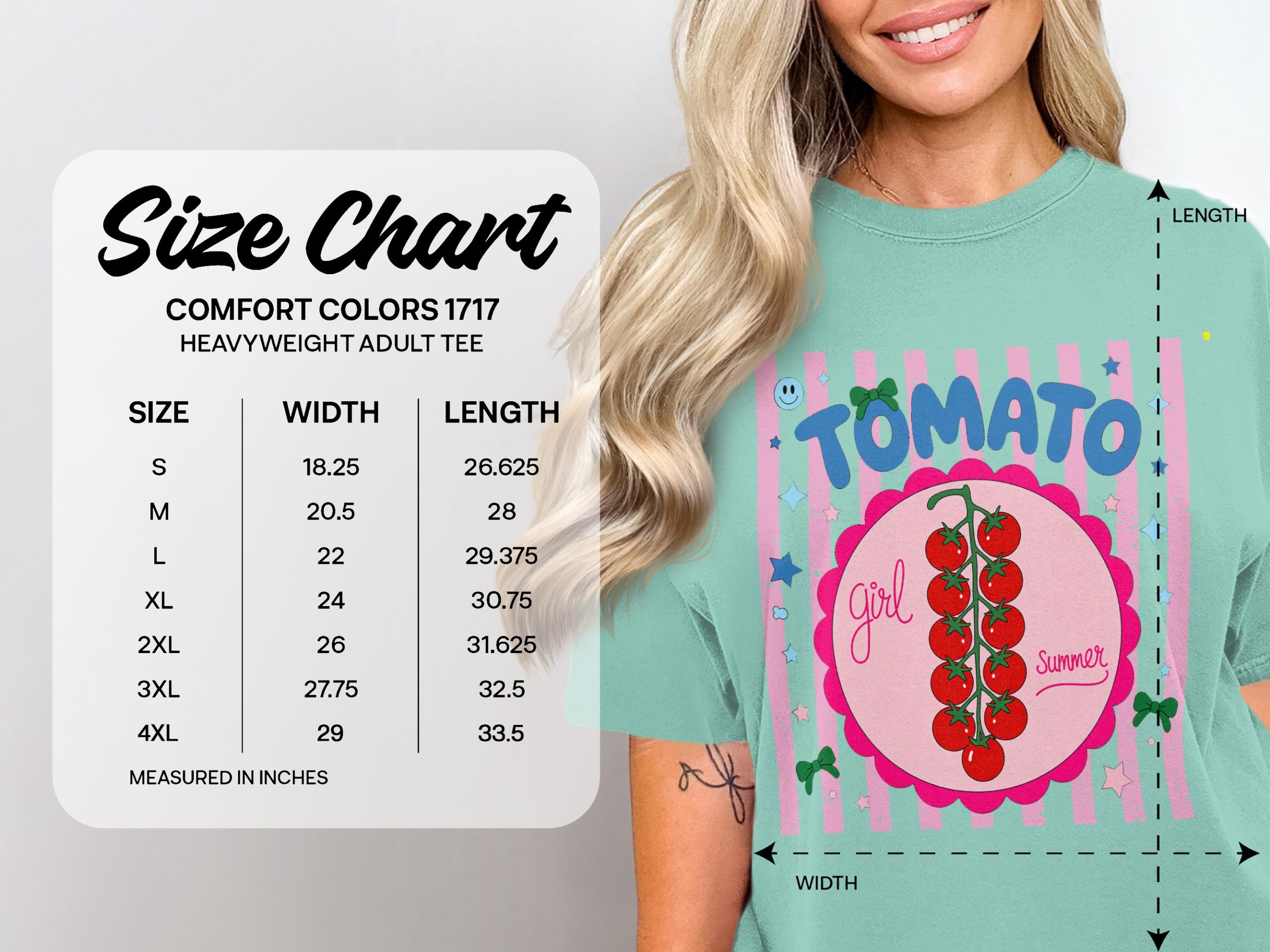 Tomato Girl Summer T-Shirt, Aesthetic Coquette Core Tee, Cute Whimsical Garden Foodie Shirt, Happy Smiley Face Retro Top for Her - Image 4