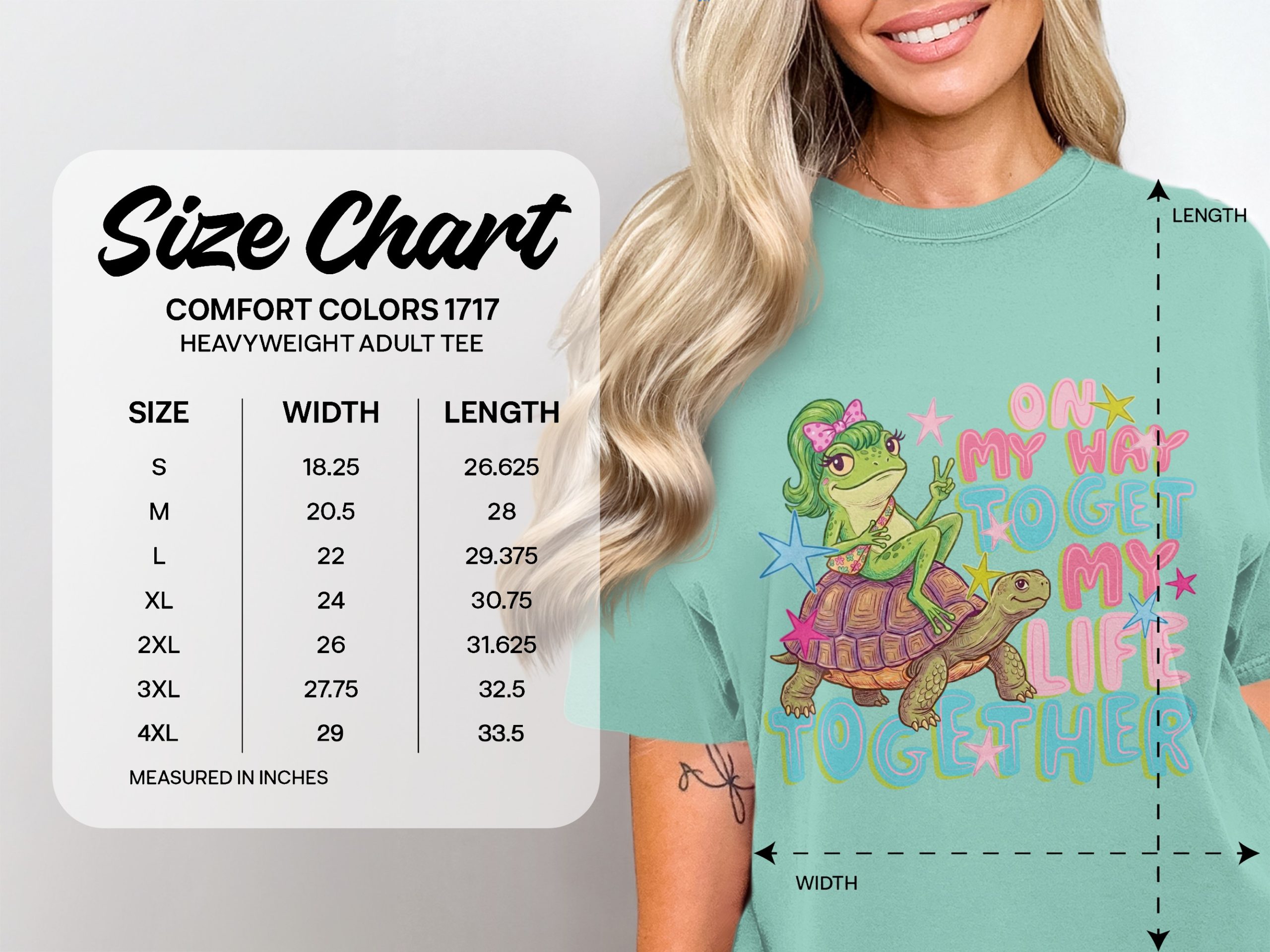 On My Way To Get My Life Together Frog Turtle T-Shirt, Cute Whimsical Meme Shirt, Funny Relatable Animal Tee, Y2K Aesthetic Gift - Image 6