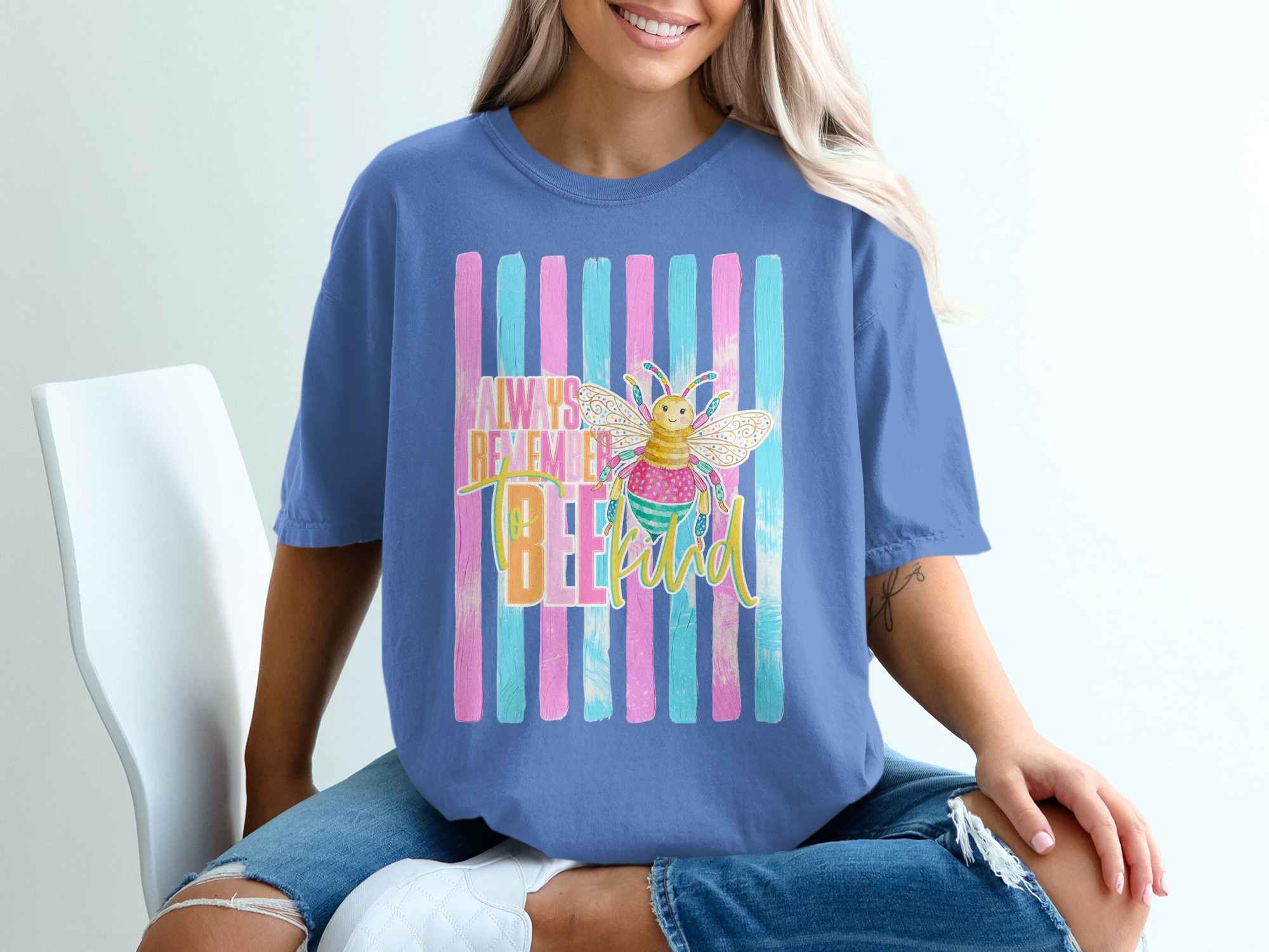Comfort Colors ® Always Remember to Bee Kind T-Shirt, Whimsical Bee Shirt, Positive Message Tee, Bright Inspirational Gift, Teacher Kindness - Image 20