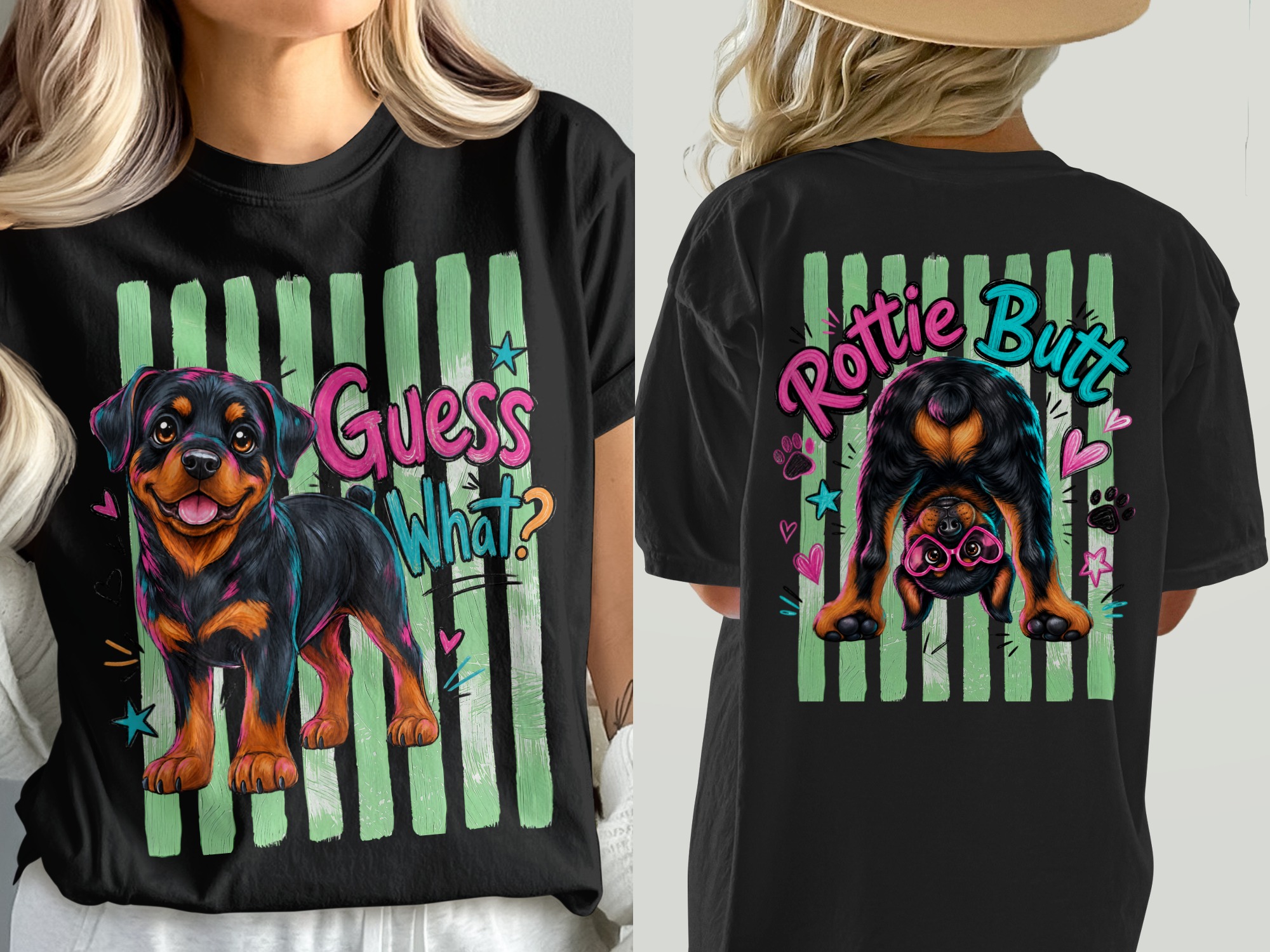 Cute Rottweiler Puppy T-Shirt, Comfort Colors ® Dog Mom Gift Tee, Vibrant 'Guess What?' Dog Lover Shirt for Pet Parents, Funny Dog Graphic - Image 5