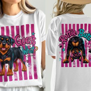 Rottweiler Puppy 'Guess What?' Comfort Colors ® T-Shirt | Cute Dog Lover Gift | Y2K Pink Grunge Tee