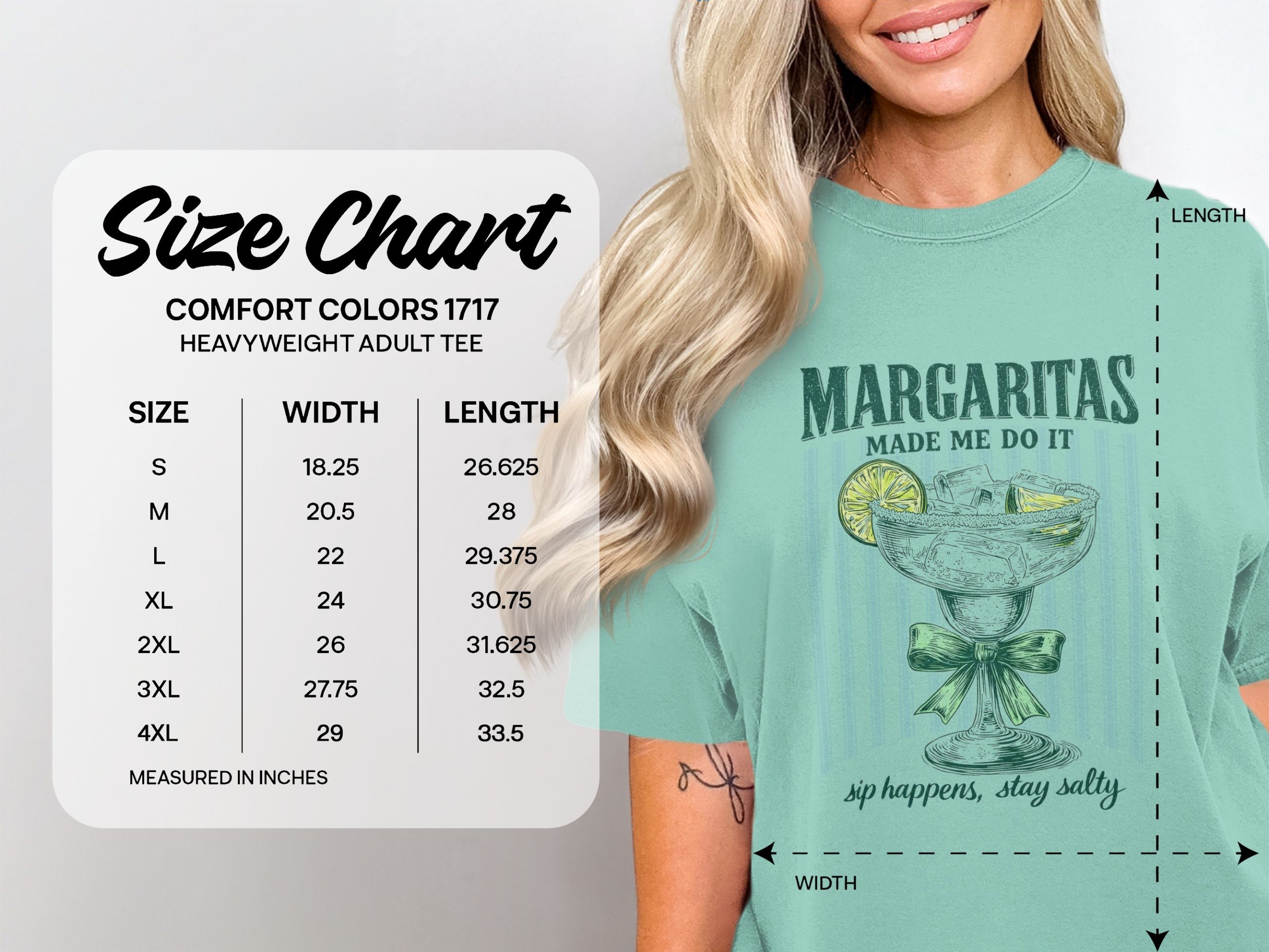 Margaritas Made Me Do It T-Shirt, Comfort Colors ® Cocktail Tee, Funny Drink Shirt, Salty Margarita Lover Gift, Vacation Vibes Shirt - Image 4