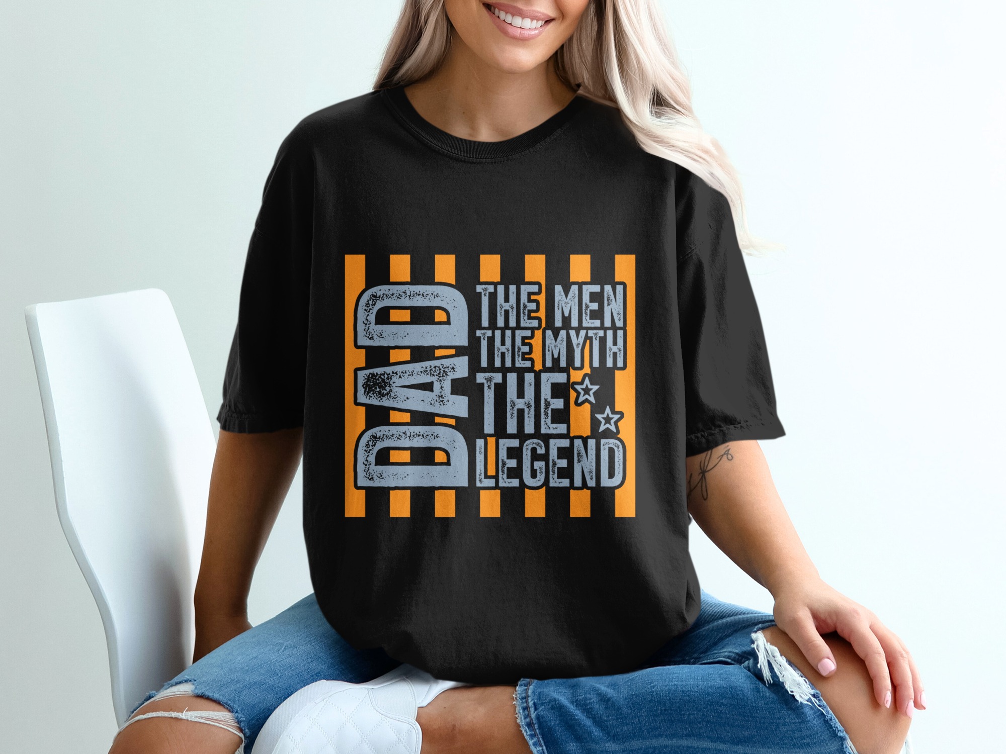 Dad The Man The Myth The Legend T-Shirt, Father's Day Gift for Him, Retro Distressed Dad Tee, Best Dad Ever Shirt, Grandfather Birthday - Image 5