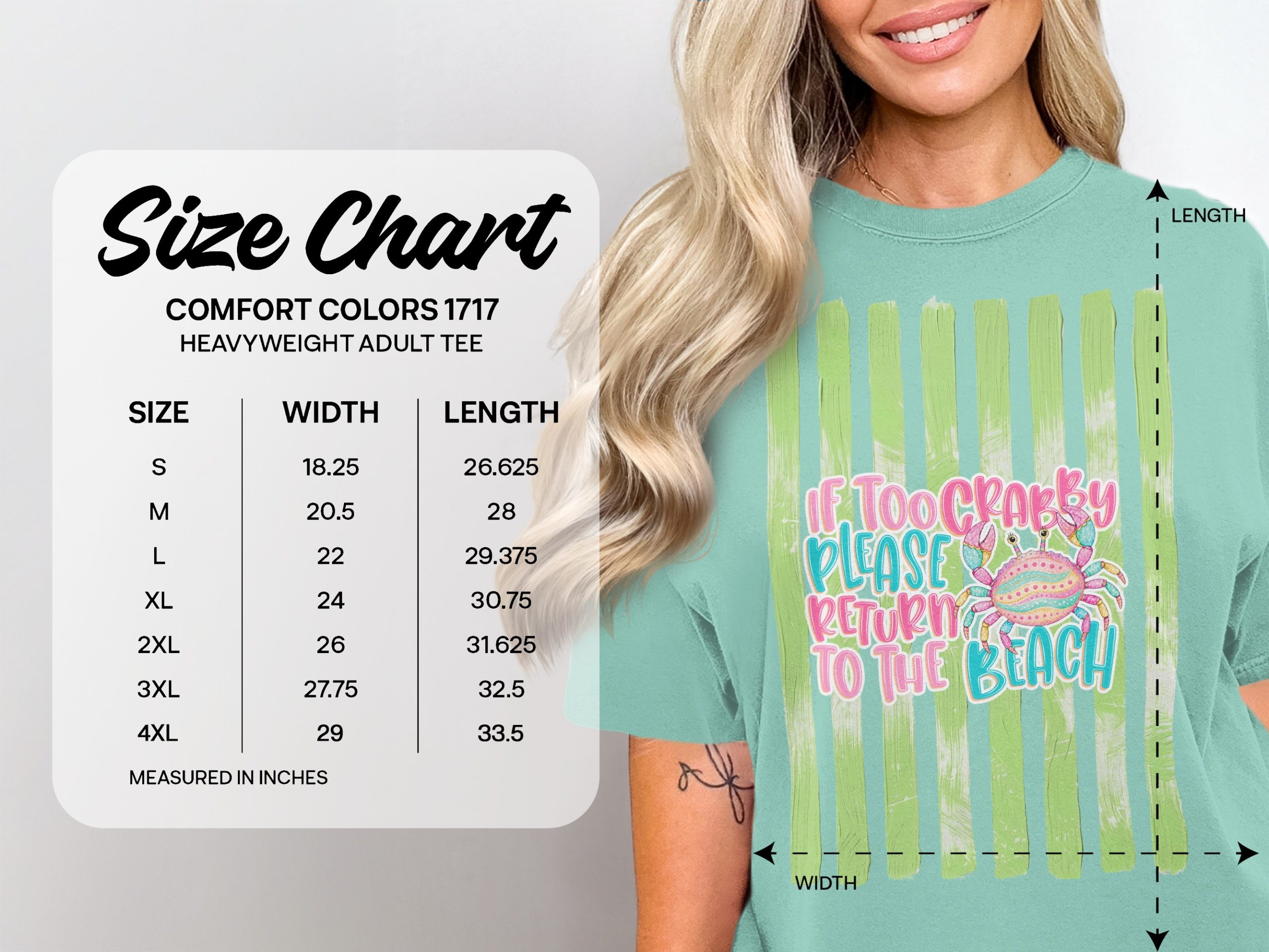Comfort Colors® Crabby Beach T-Shirt, Funny Vacation Tee, Coastal Life Shirt, Summer Beach Trip Gift, Humorous Crab Graphic Tee for Her - Image 5