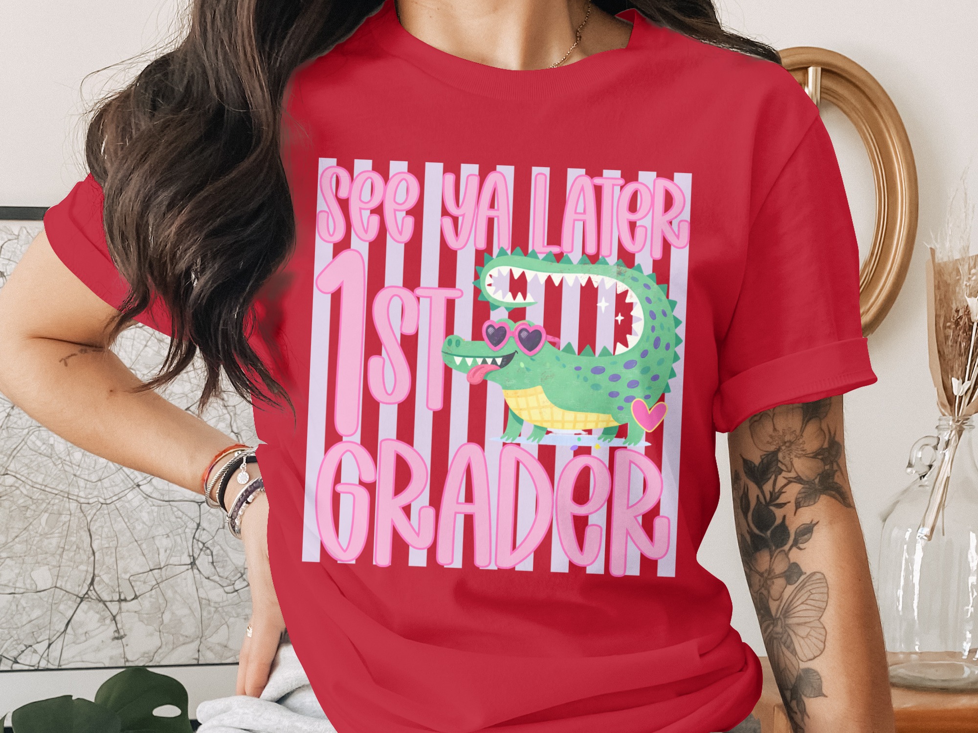 See Ya Later 1st Grader Funny Alligator T-Shirt - Image 2