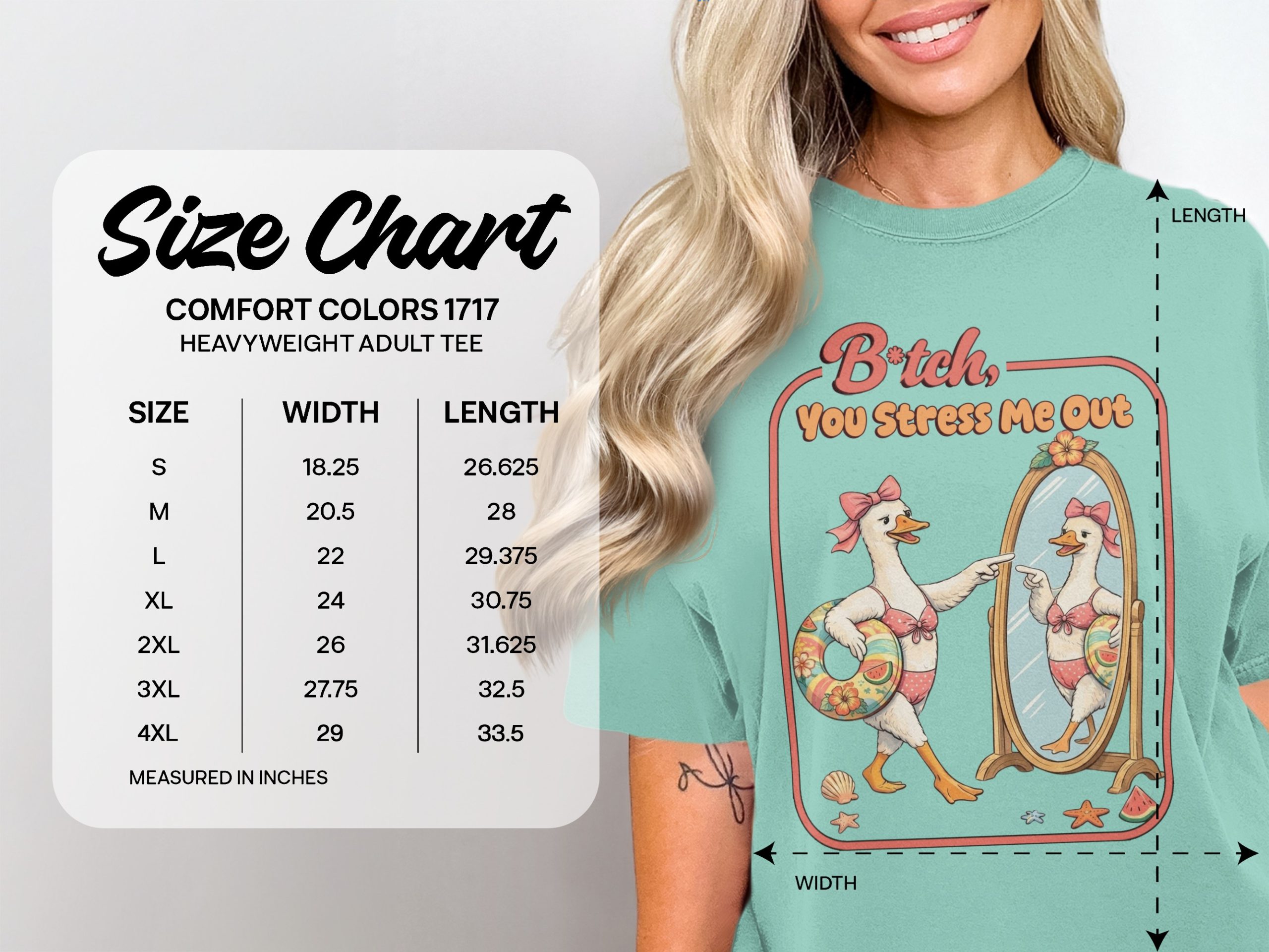 Funny Goose Stress Me Out T-Shirt, Comfort Colors ® Sarcastic Summer Tee, Retro Vibe Humorous Gift, Beach Vacation Top, Meme Shirt for Her - Image 4