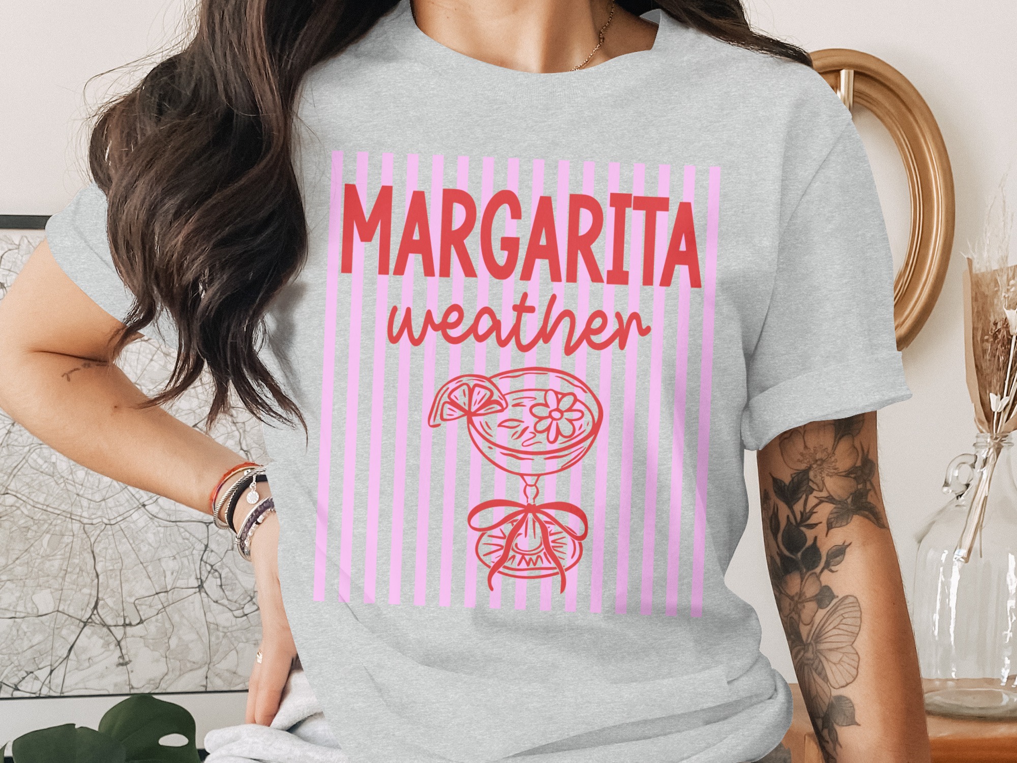 Margarita Weather T-Shirt, Funny Drinking Shirt, Girls Trip Vacation Tee, Summer Beach Lover Gift for Her, Bachelorette Party Top - Image 2