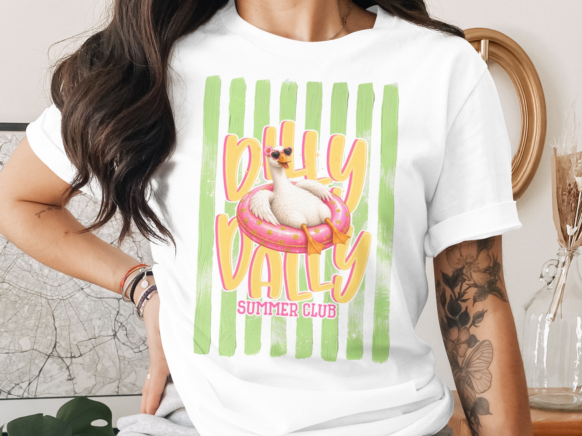 Comfort Colors® Billy Vally Summer Club T-Shirt, Cool Duck Vacation Tee, Retro Summer Shirt, Preppy Beach Vibe Graphic Tee, Fun Quirky Gift