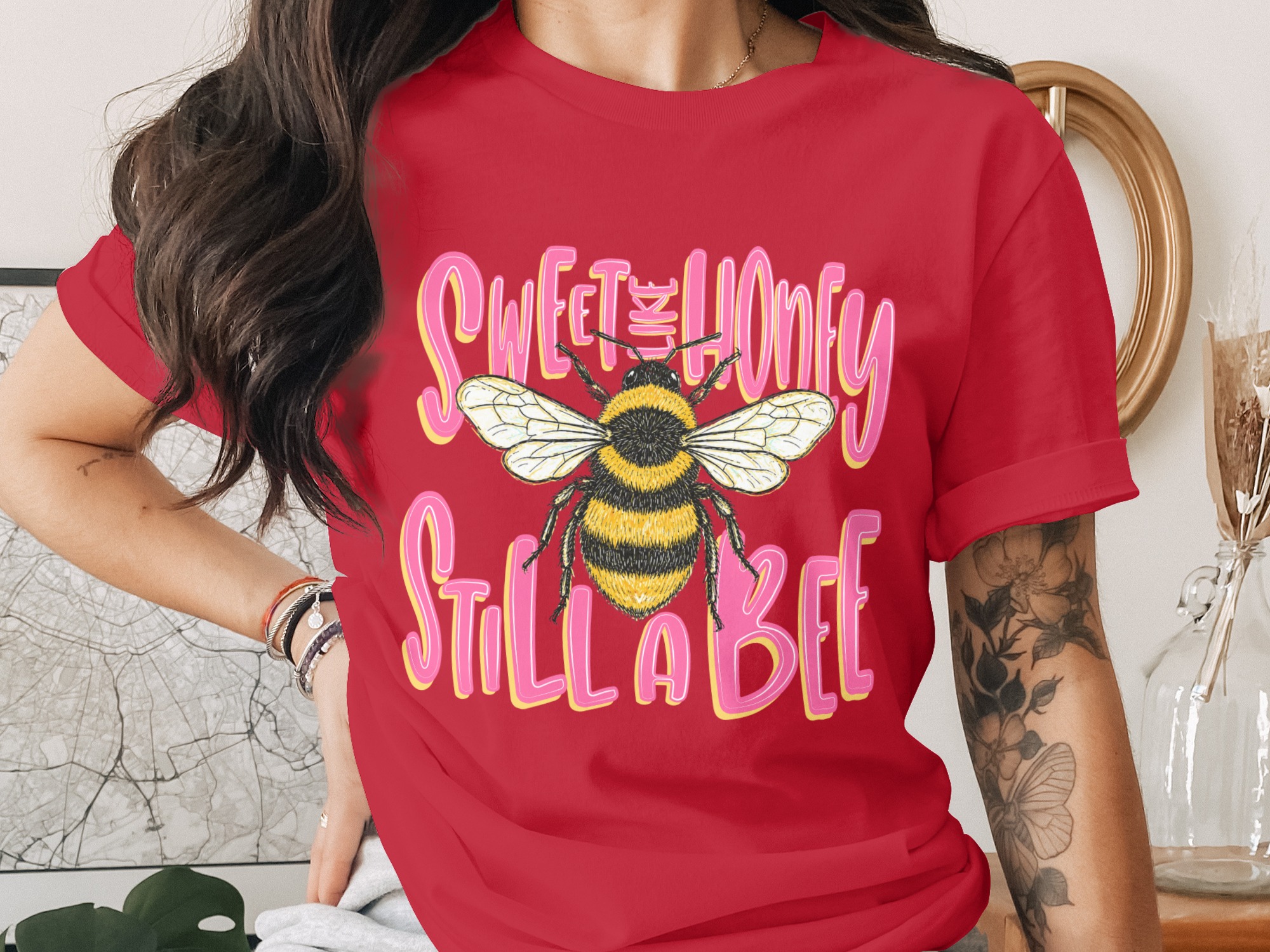 Sweet Like Honey Still A Bee T-Shirt, Sassy Bumblebee Shirt, Funny Bee Lover Tee, Cute Nature Lover Gift for Her, Women's Empowerment Top - Image 4