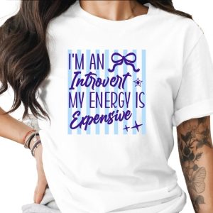 Comfort Colors® Introvert T-Shirt, My Energy Is Expensive Funny Tee, Quiet Person Gift, Social Battery Merch, Sarcastic Quote Shirt, Unique