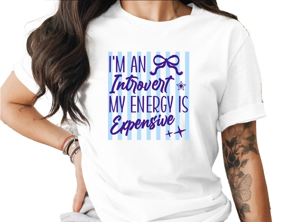 Comfort Colors® Introvert T-Shirt, My Energy Is Expensive Funny Tee, Quiet Person Gift, Social Battery Merch, Sarcastic Quote Shirt, Unique