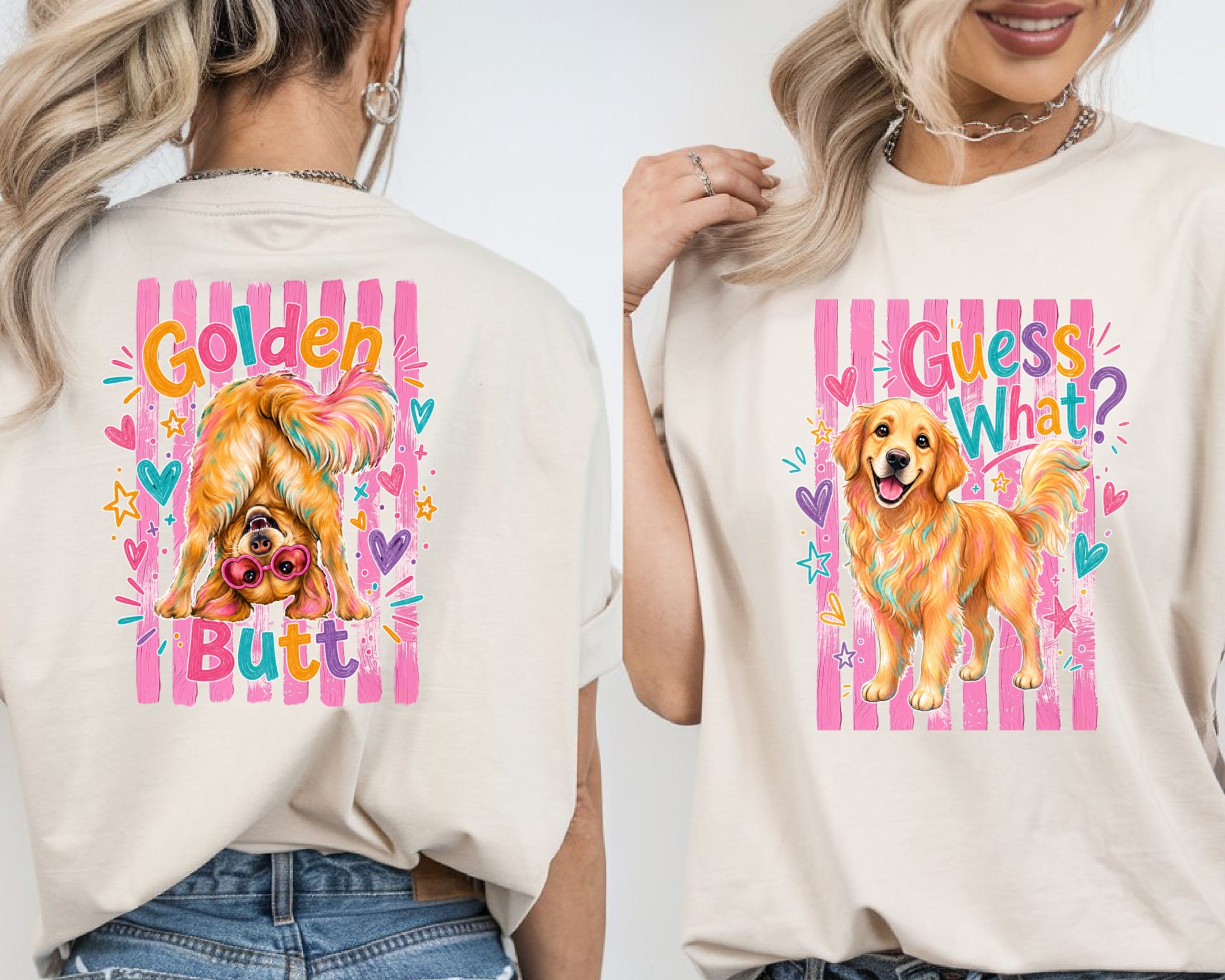 Golden Retriever T-Shirt, Funny Dog Mom Shirt, Front & Back Comfort Colors 1717® Tee, Cute Dog Lover Gift - Image 2