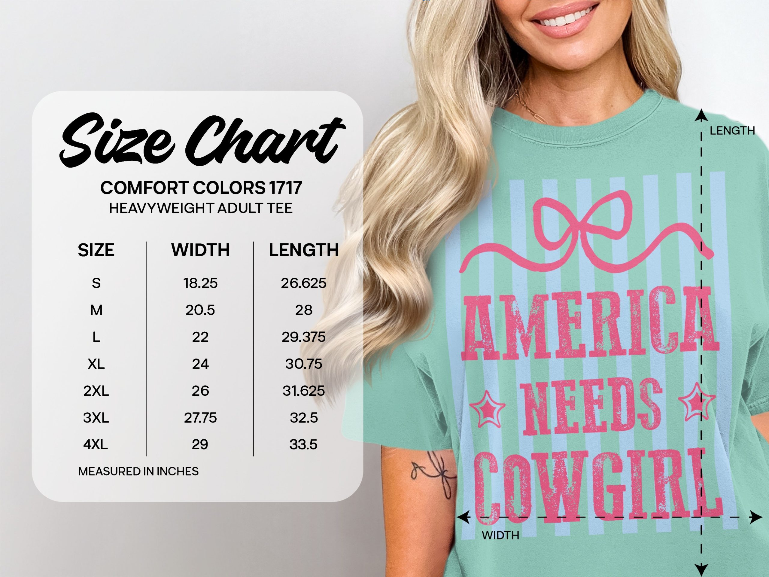 America Needs Cowgirl T-Shirt, Patriotic Western Graphic Tee, Distressed Pink Bow Shirt, Girly Americana Rodeo Top, Gift For Her - Image 4