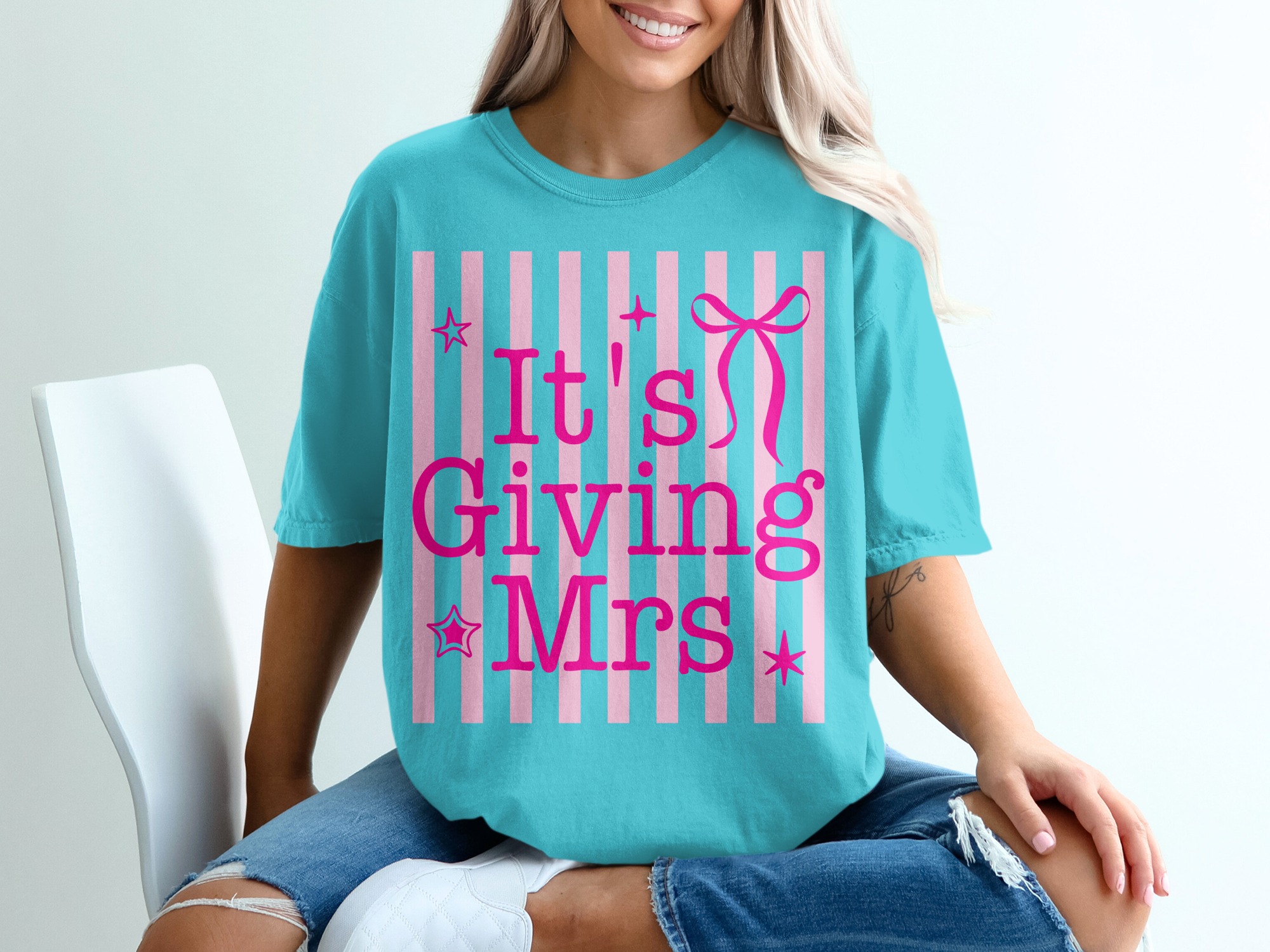 Comfort Colors® It's Giving Mrs T-Shirt, Future Mrs Shirt, Bachelorette Party Tee, Bridal Shower Gift, Engagement Party, Bride to Be Top - Image 9