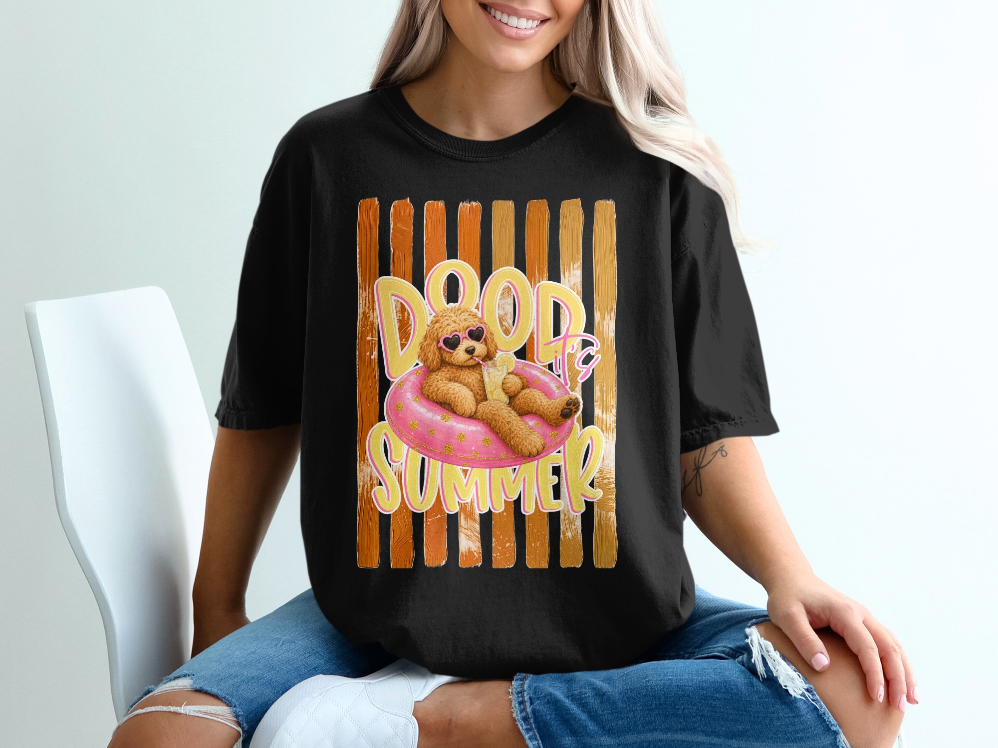 Comfort Colors® Doodle Summer T-Shirt, Dog Lover Tee, Goldendoodle Gift, Cute Pet Owner Vacation Shirt, Funny Summer Vibe, Puppy Mom Present - Image 8