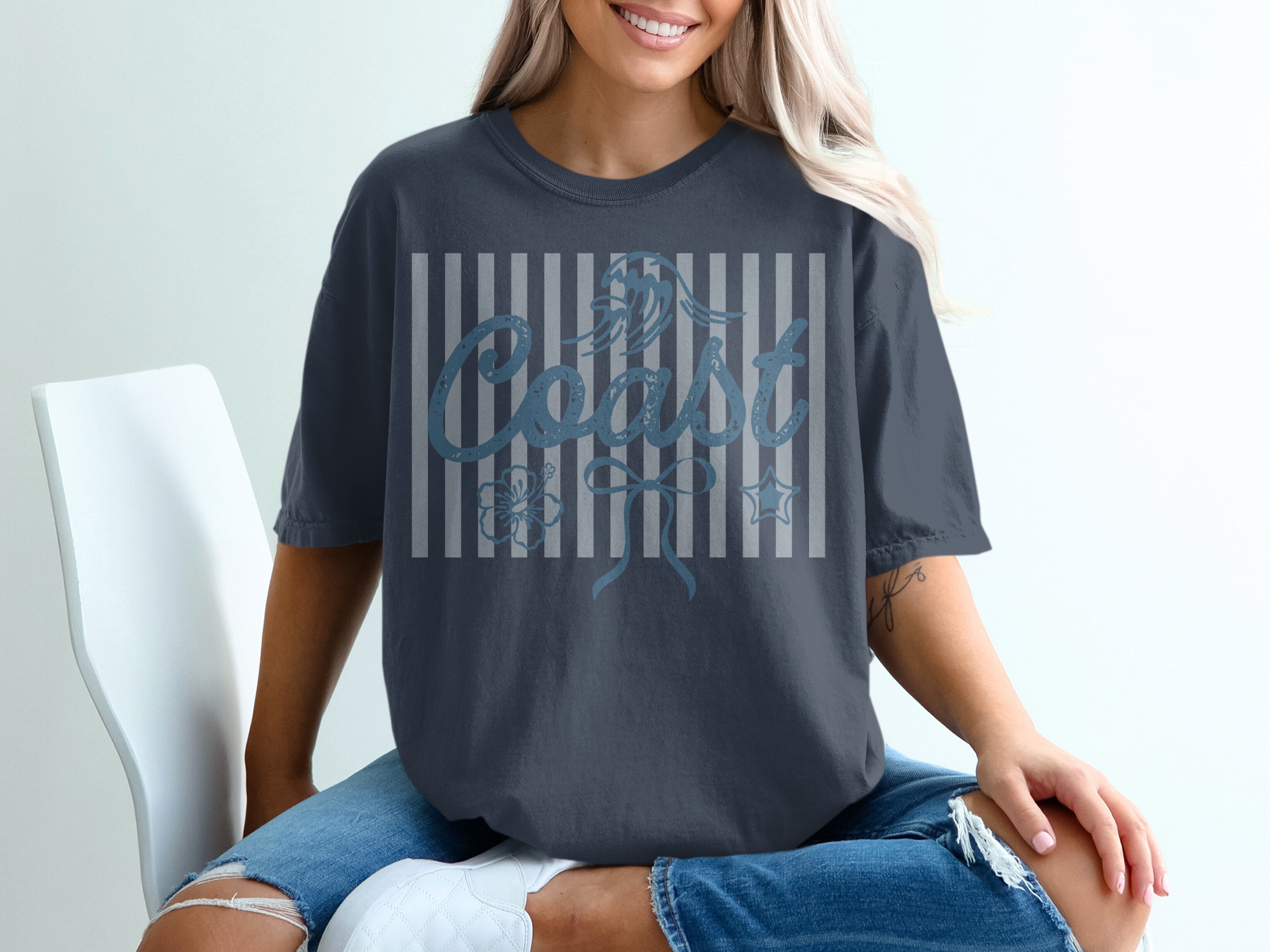 Coast T-Shirt, Beach Lover Summer Vacation Tee, Coastal Vibe Gift for Her, Nautical Ocean Adventure Apparel, Holiday Travel Top - Image 12