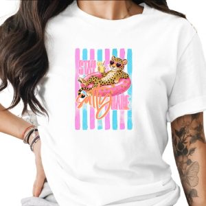 Comfort Colors ® Stay Salty Babe T-Shirt, Leopard Heart Sunglasses Summer Vacation Tee, Bachelorette Party Gift, Girls Trip Fun Leopard