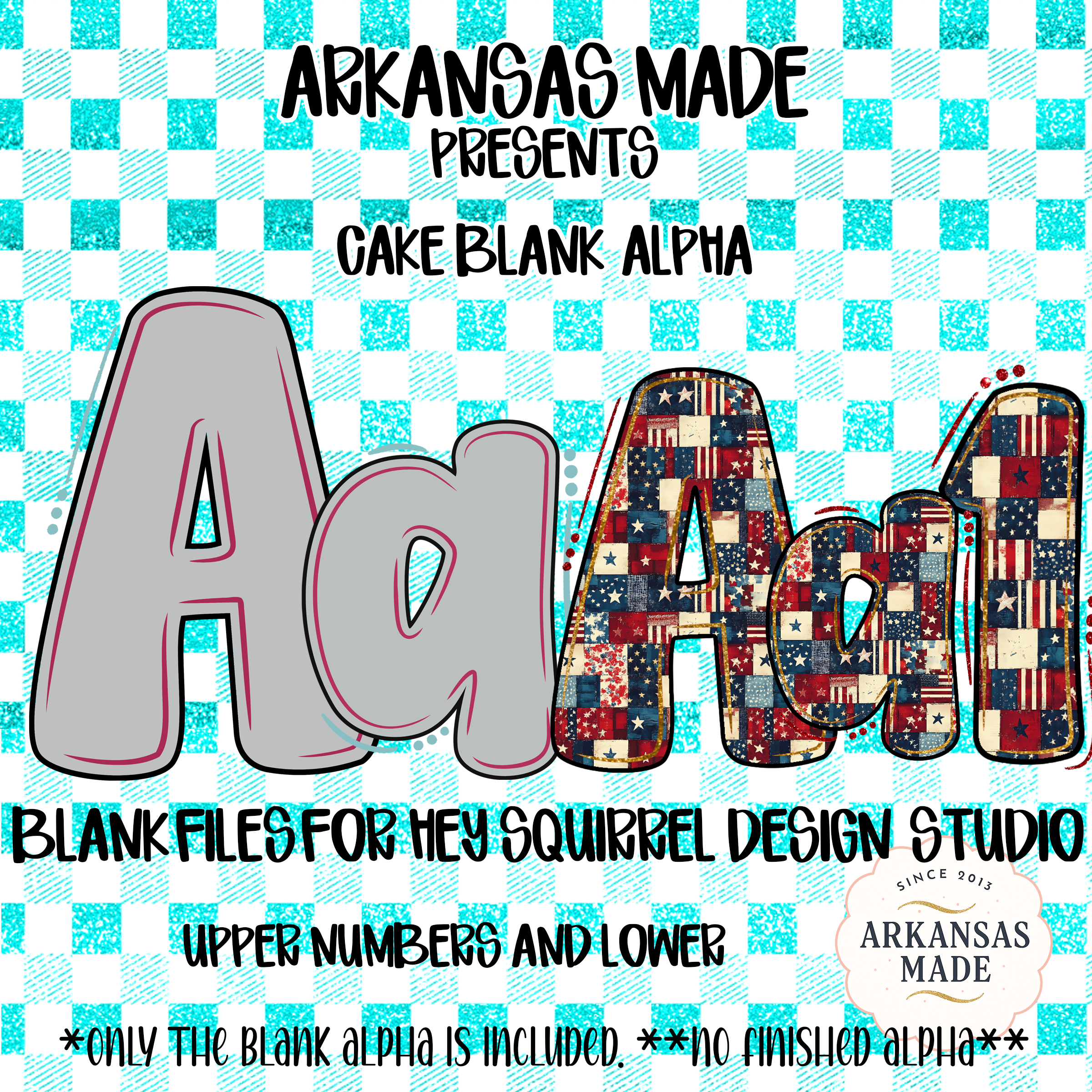 CAKE BLANK ALPHA Hey Squirrel Design Studio Files - Chunky Bubble Letters Digital Alpha PNGs for Sublimation & Crafting - Image 2