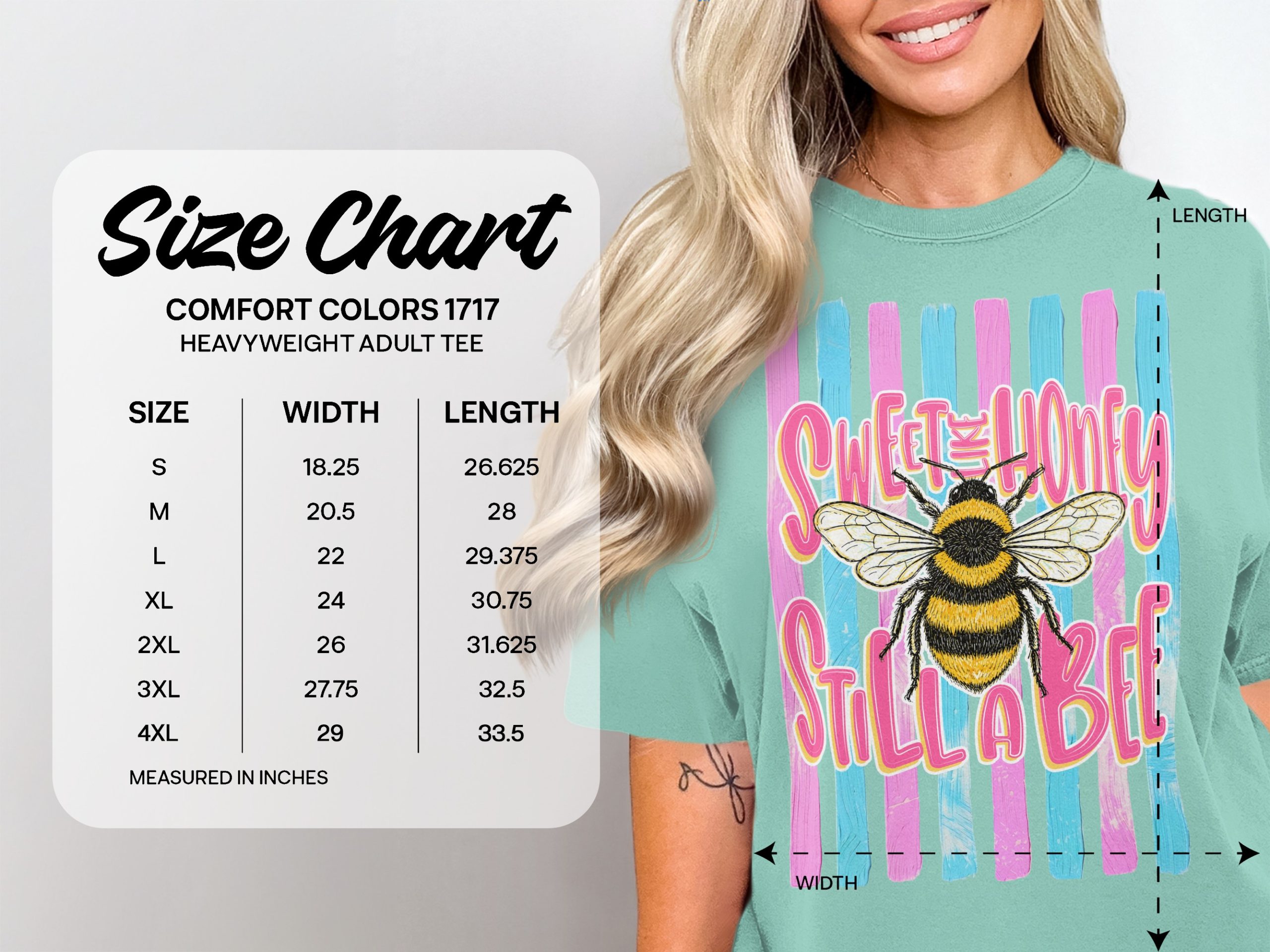 Comfort Colors ® Sweet as Honey Still a Bee T-Shirt, Bumblebee Lover Gift, Sassy Feminist Tee, Cute Insect Top, Positive Vibe Shirt - Image 6