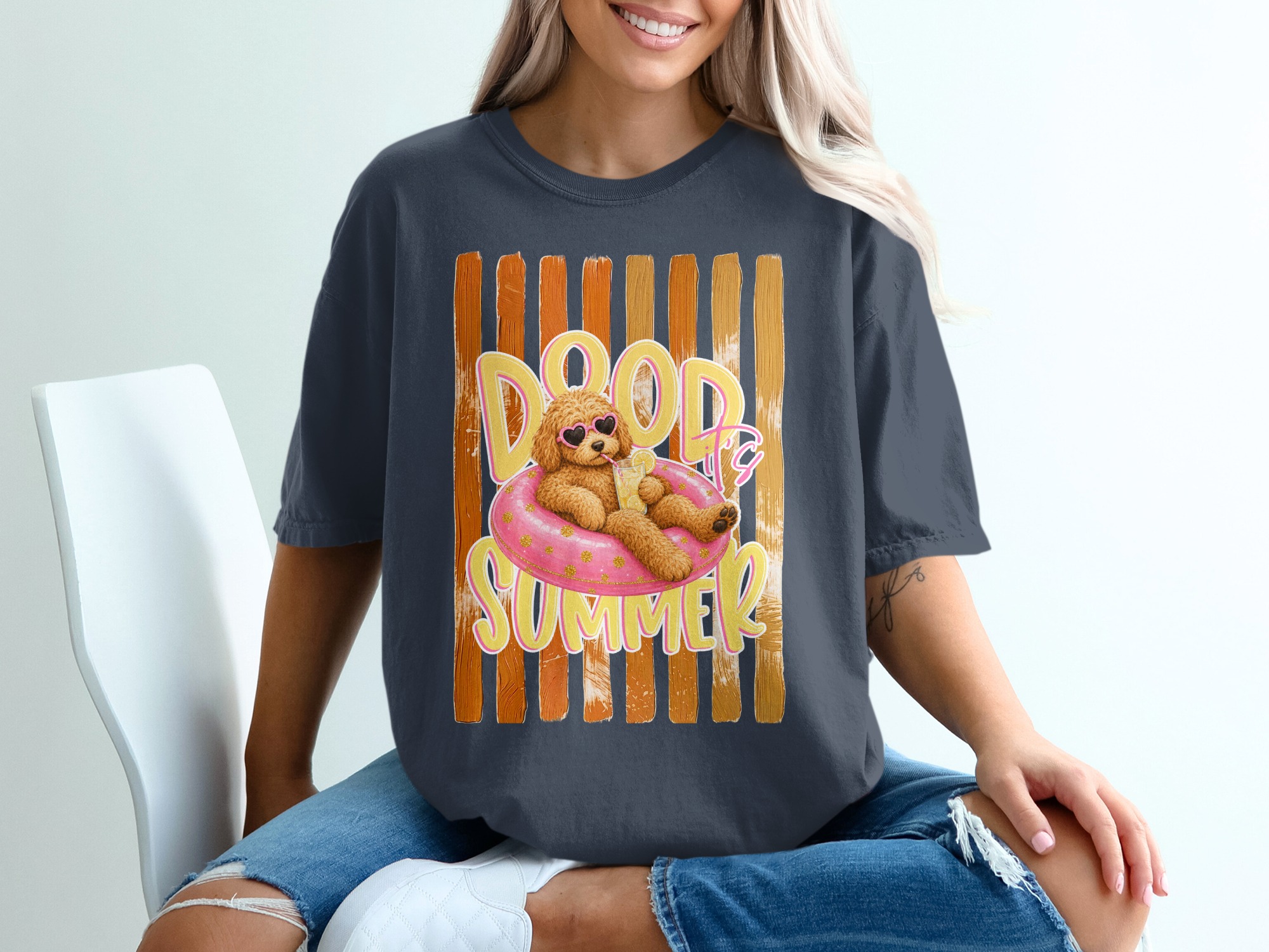 Comfort Colors® Doodle Summer T-Shirt, Dog Lover Tee, Goldendoodle Gift, Cute Pet Owner Vacation Shirt, Funny Summer Vibe, Puppy Mom Present - Image 12