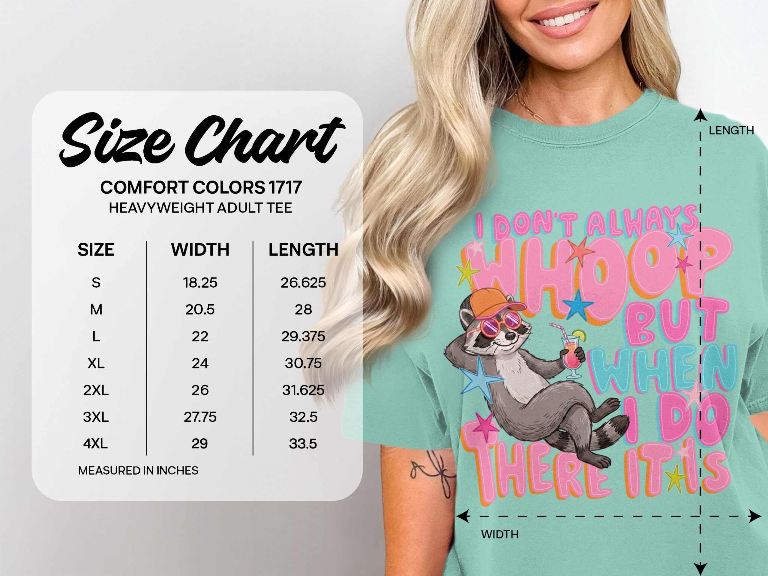 I Don't Always Whoop T-Shirt, Funny Raccoon Retro Party Tee, Girls Trip Vacation Shirt, Humorous Whoop It Up Gift for Her - Image 6