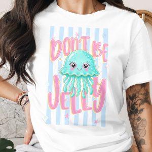 Comfort Colors® Don't Be Jelly T-Shirt, Cute Jellyfish Pun Shirt, Kawaii Ocean Marine Life Tee, Summer Beach Lover Gift, Pastel Stripe