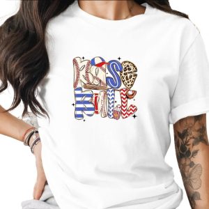 Comfort Colors® Baseball T-Shirt, Game Day Retro Baseball Tee, Leopard Print Sports Fan Shirt, Patriotic Summer Gift