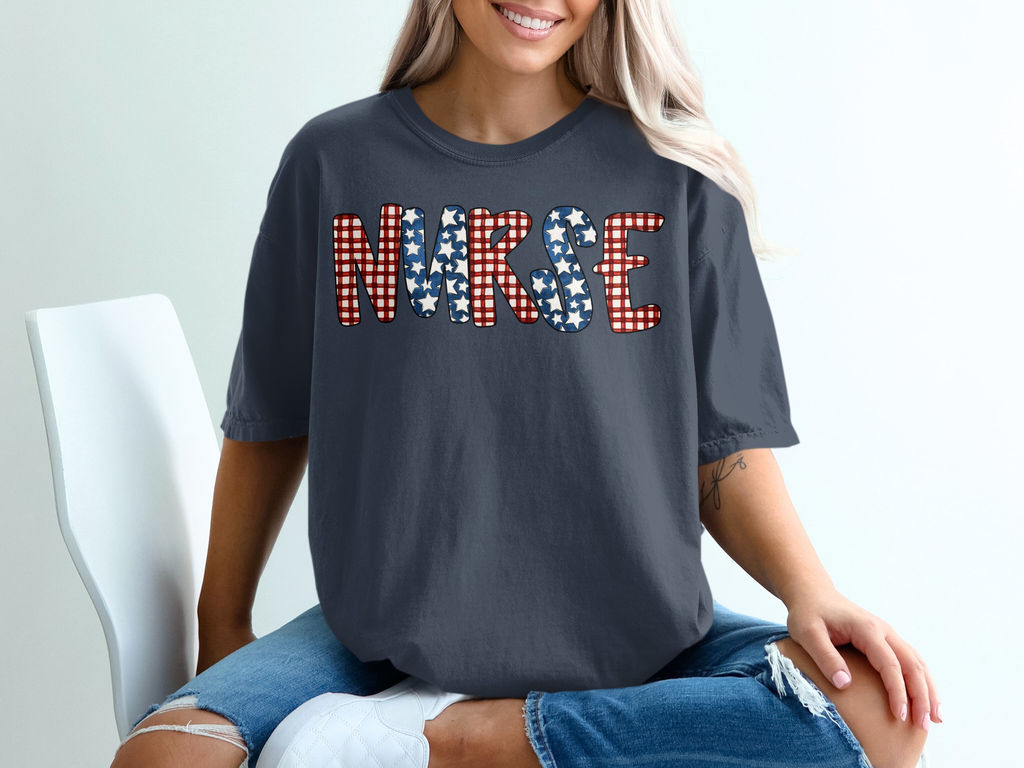 Patriotic Nurse T-Shirt | American Flag RN Shirt for Healthcare Worker | Nurse Appreciation Gift Idea for Medical Professional - Image 12