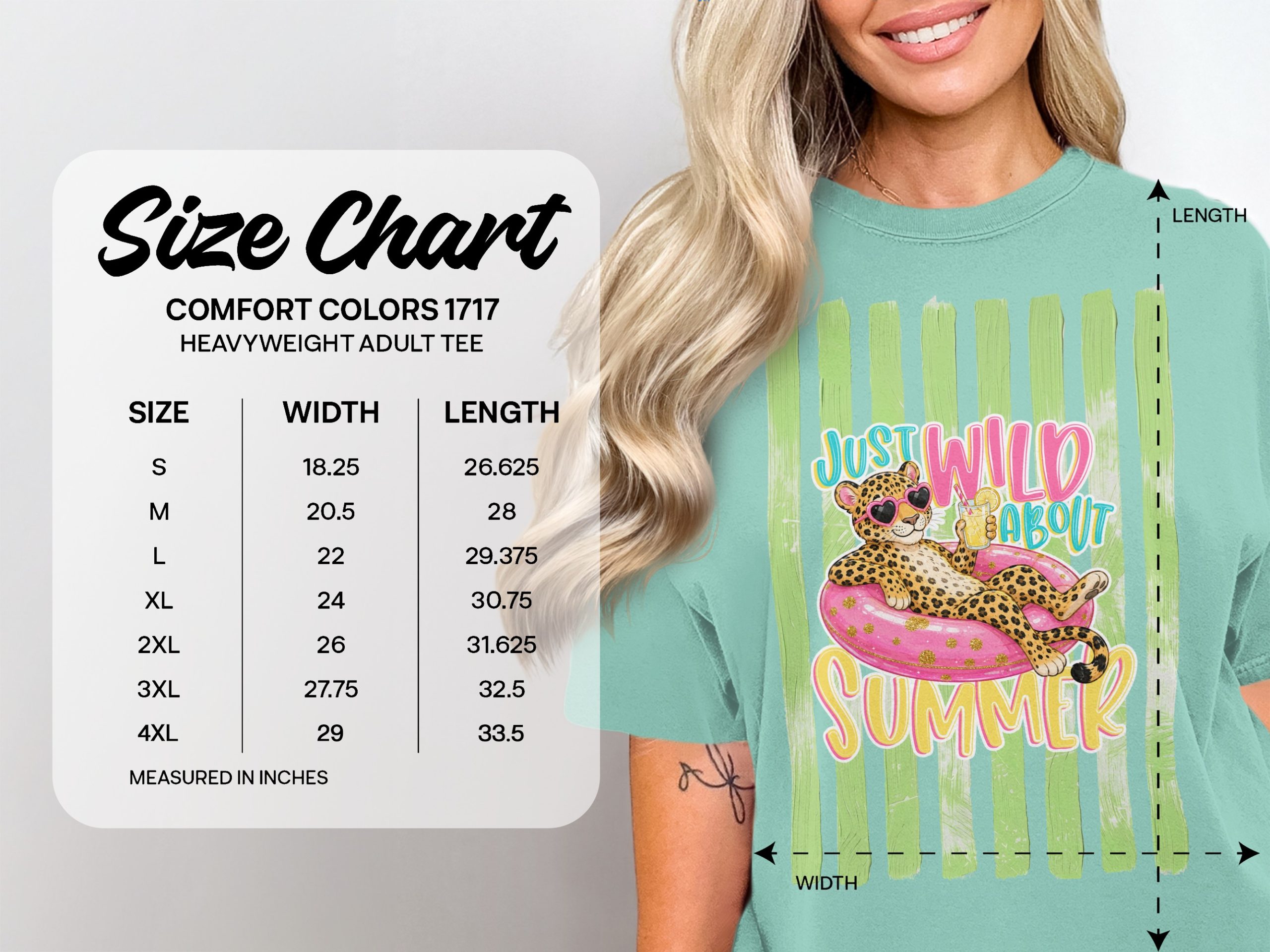 Comfort Colors® Just Wild About Summer T-Shirt, Leopard Graphic Tee, Trendy Cheetah Vacation Shirt, Cute Summer Beach Trip Top - Image 5