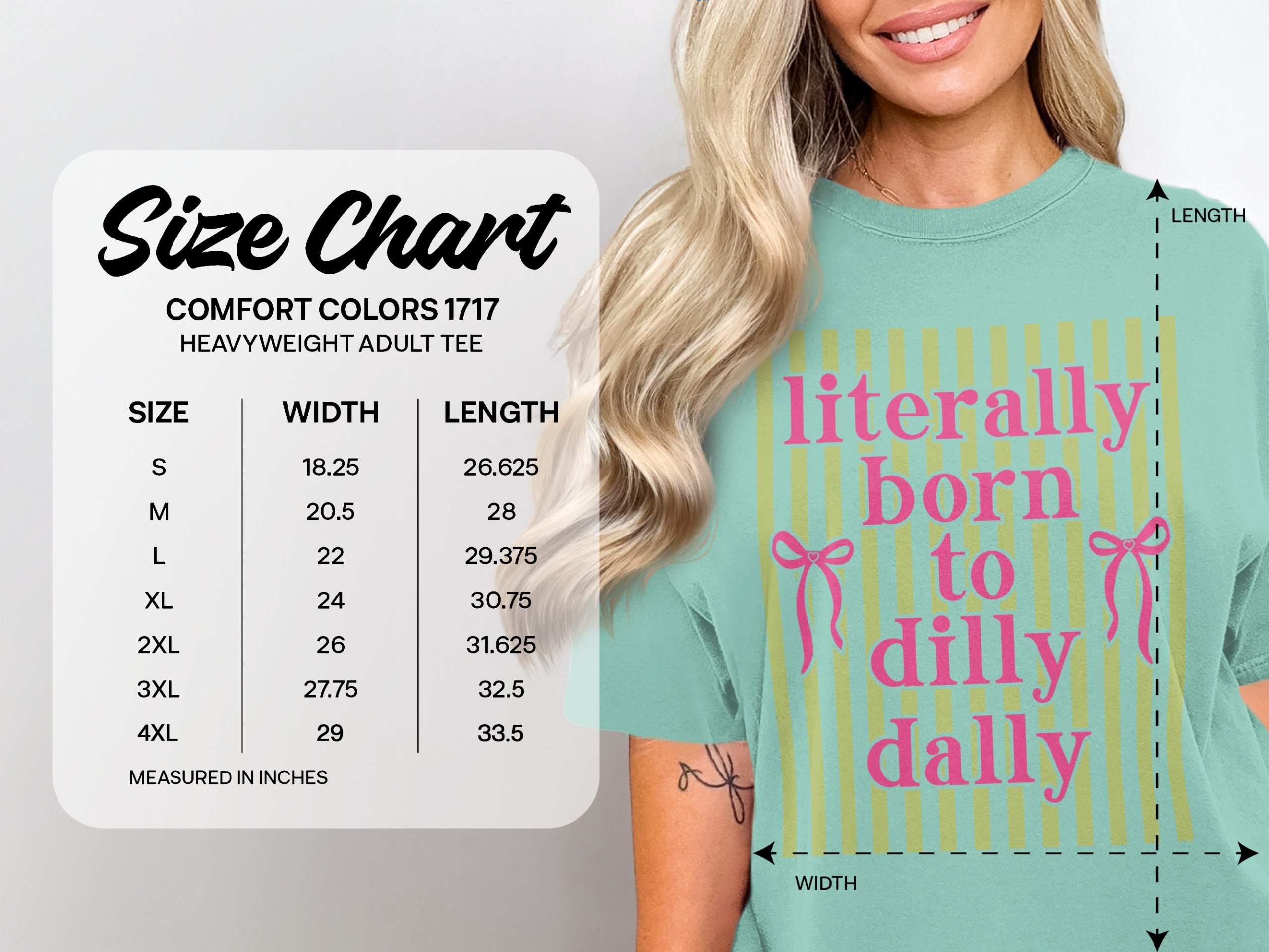 Born to Dilly Dally T-Shirt, Cute Coquette Aesthetic Bow Shirt, Whimsical Pink Text Top, Procrastinator Gift for Her, Lazy Day Tee, Girlcore - Image 4