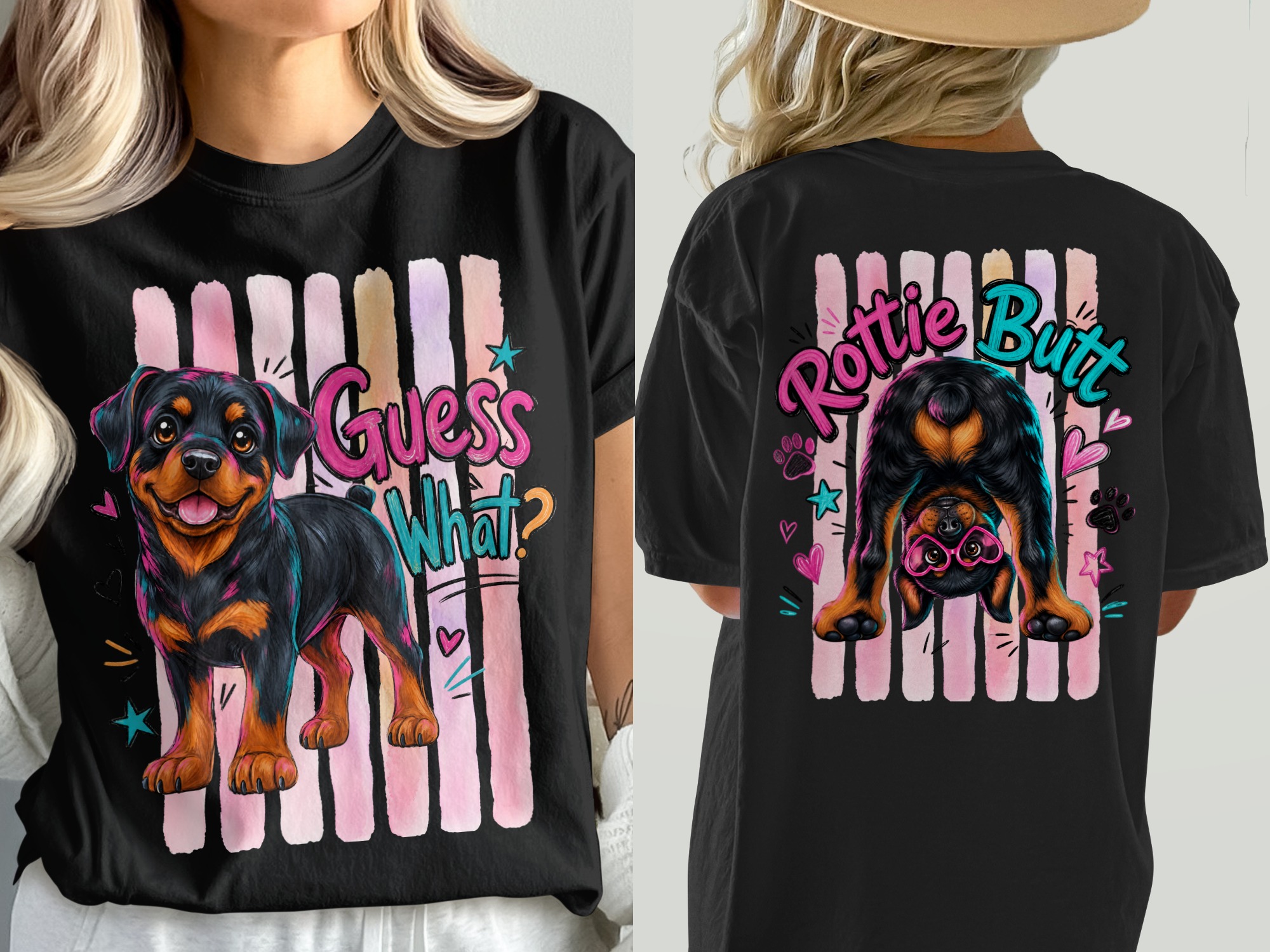 Rottweiler Puppy T-Shirt, Comfort Colors ® Cute Dog Tee, Playful Pet Lover Graphic Shirt, Vibrant Aesthetic Dog Mom Gift, Unique Animal - Image 5