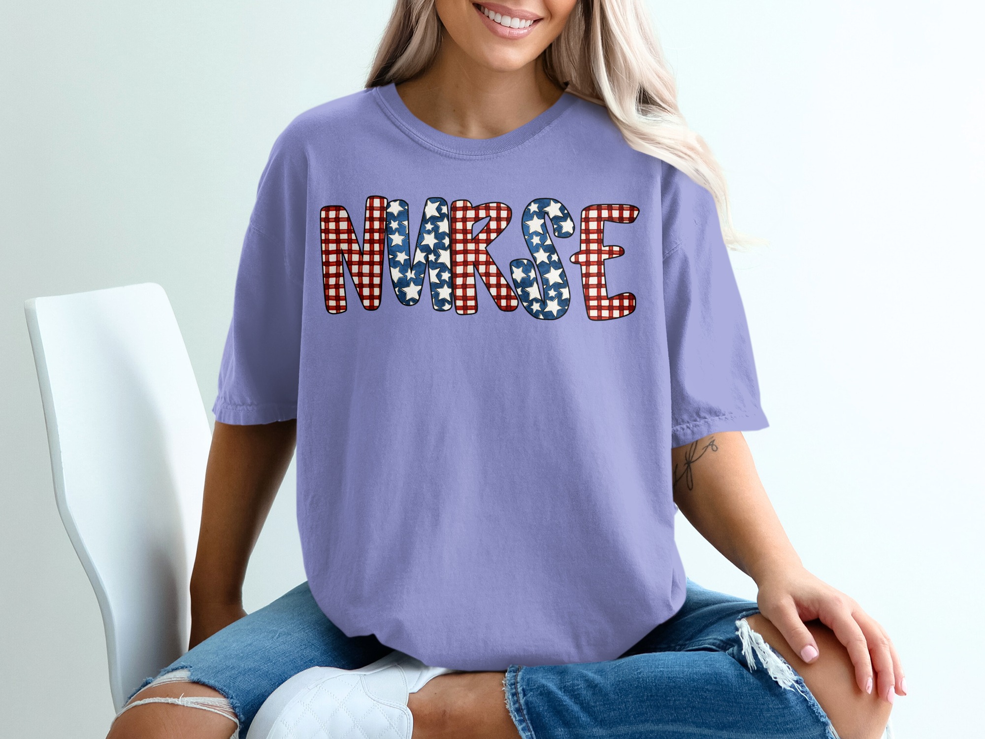 Patriotic Nurse T-Shirt | American Flag RN Shirt for Healthcare Worker | Nurse Appreciation Gift Idea for Medical Professional - Image 18