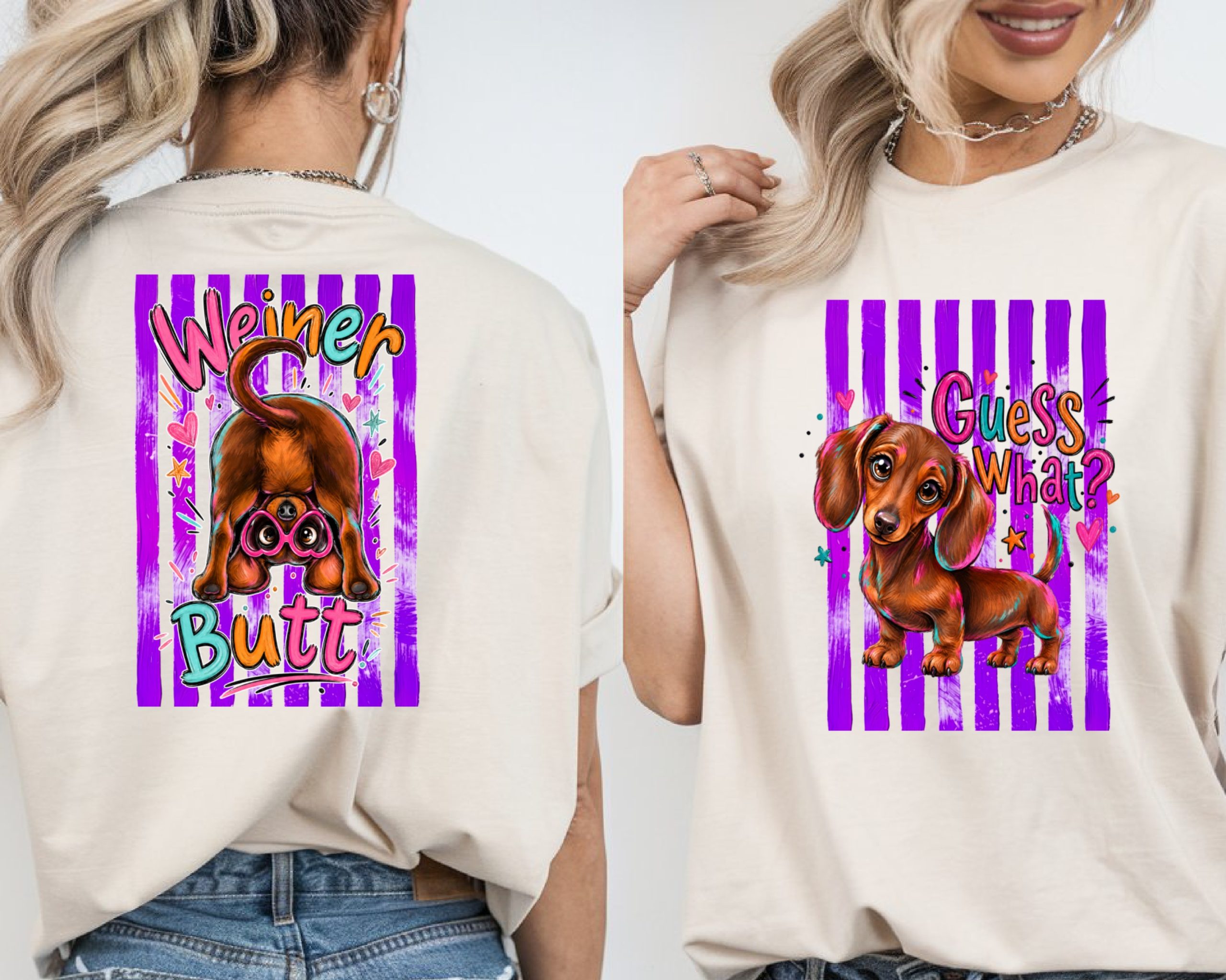 Guess What Dachshund T-Shirt, Comfort Colors ® Doxie Lover Gift, Cute Puppy Dog Tee, Funny Pet Owner Shirt, Vibrant Graphic Crewneck - Image 2
