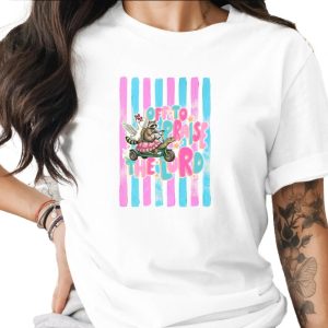 Comfort Colors ® Off To Praise The Lord T-Shirt, Funny Christian Shirt, Goose Raccoon Turtle Scooter Tee, Whimsical Faith Top, Cute