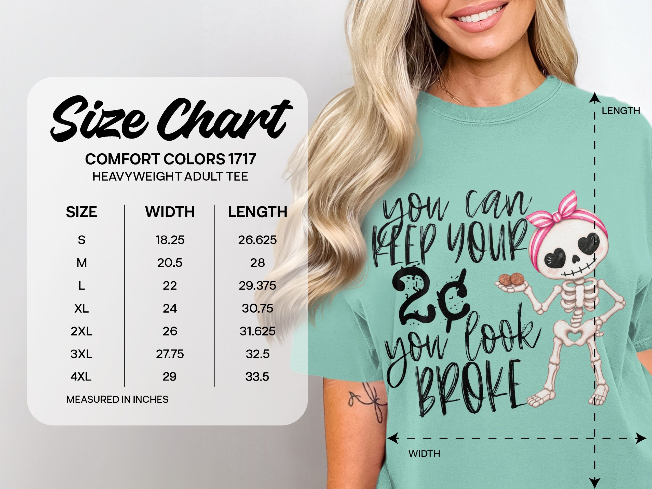 Sarcastic Skeleton 'Keep Your 2 Cents' T-Shirt - Image 4