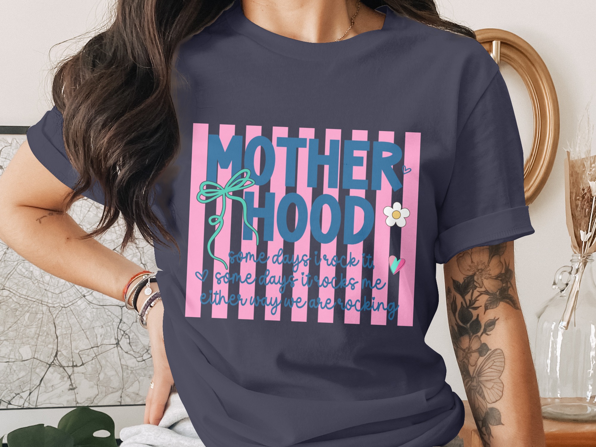 Comfort Colors® Motherhood T-Shirt, Mom Life Shirt, Some Days I Rock It Tee, Funny Motherhood Gift for New Mom, Mama Shirt, Cute Mom Gift - Image 3