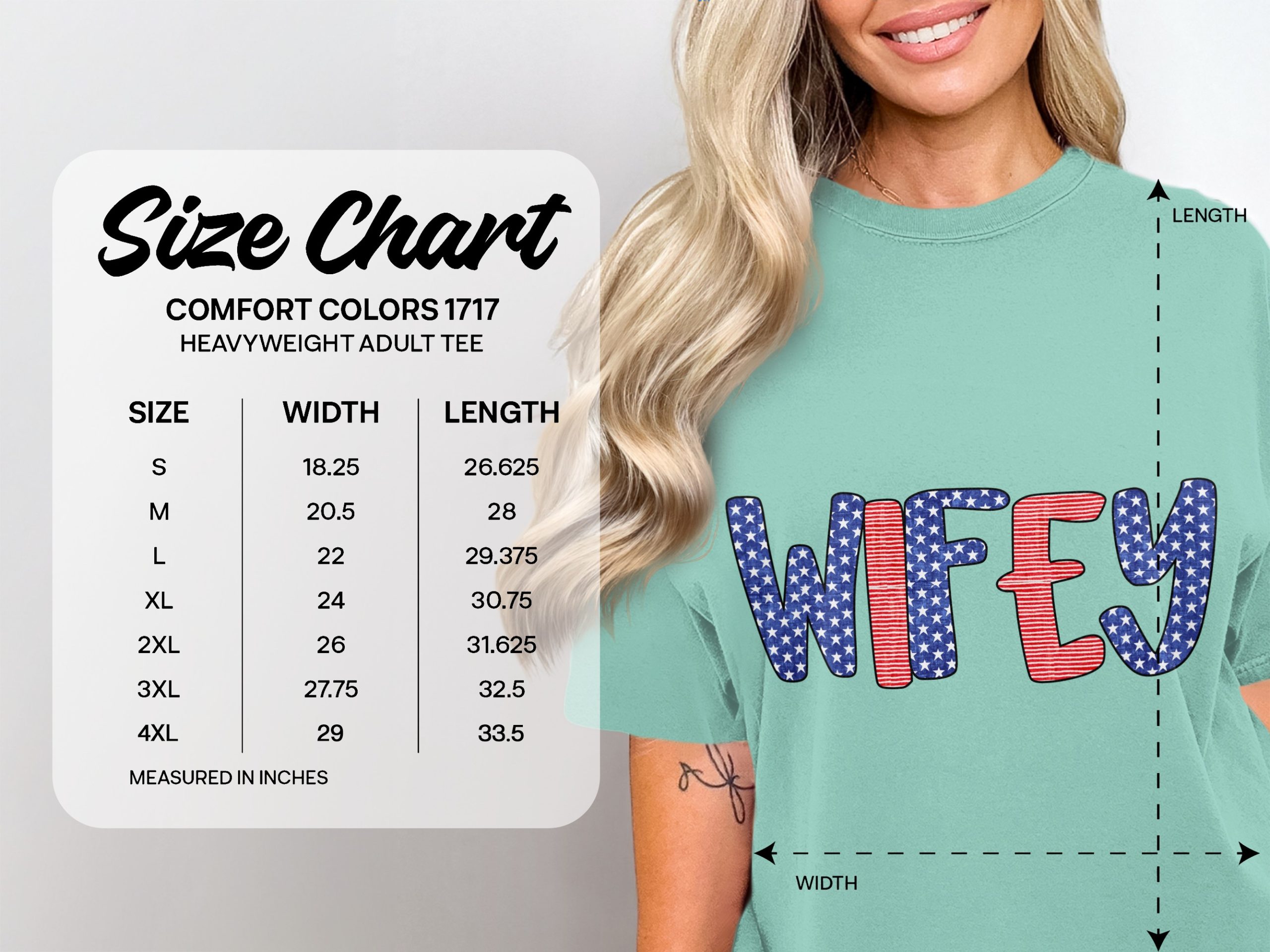Patriotic Wifey T-Shirt, American Flag Wifey Shirt, Fourth of July Wife Tee, Military Spouse Gift, Engagement Gift, New Mrs. Country Style - Image 6