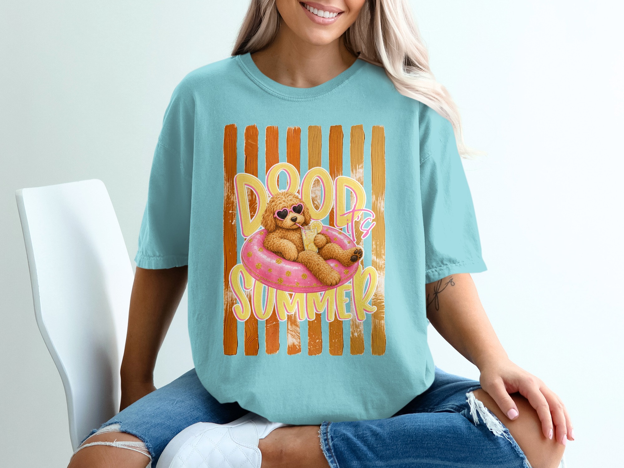 Comfort Colors® Doodle Summer T-Shirt, Dog Lover Tee, Goldendoodle Gift, Cute Pet Owner Vacation Shirt, Funny Summer Vibe, Puppy Mom Present - Image 19