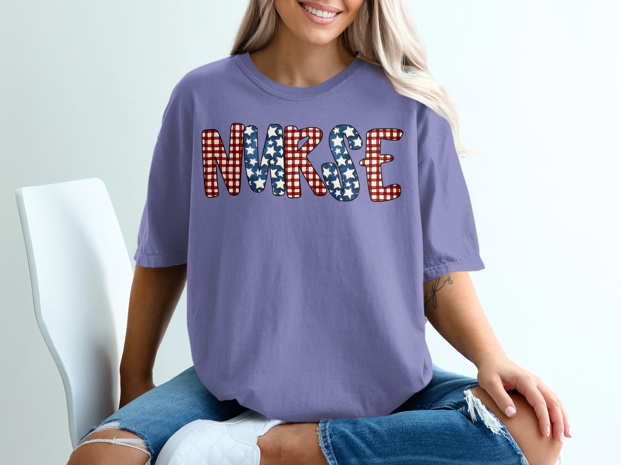 Patriotic Nurse T-Shirt | American Flag RN Shirt for Healthcare Worker | Nurse Appreciation Gift Idea for Medical Professional - Image 13