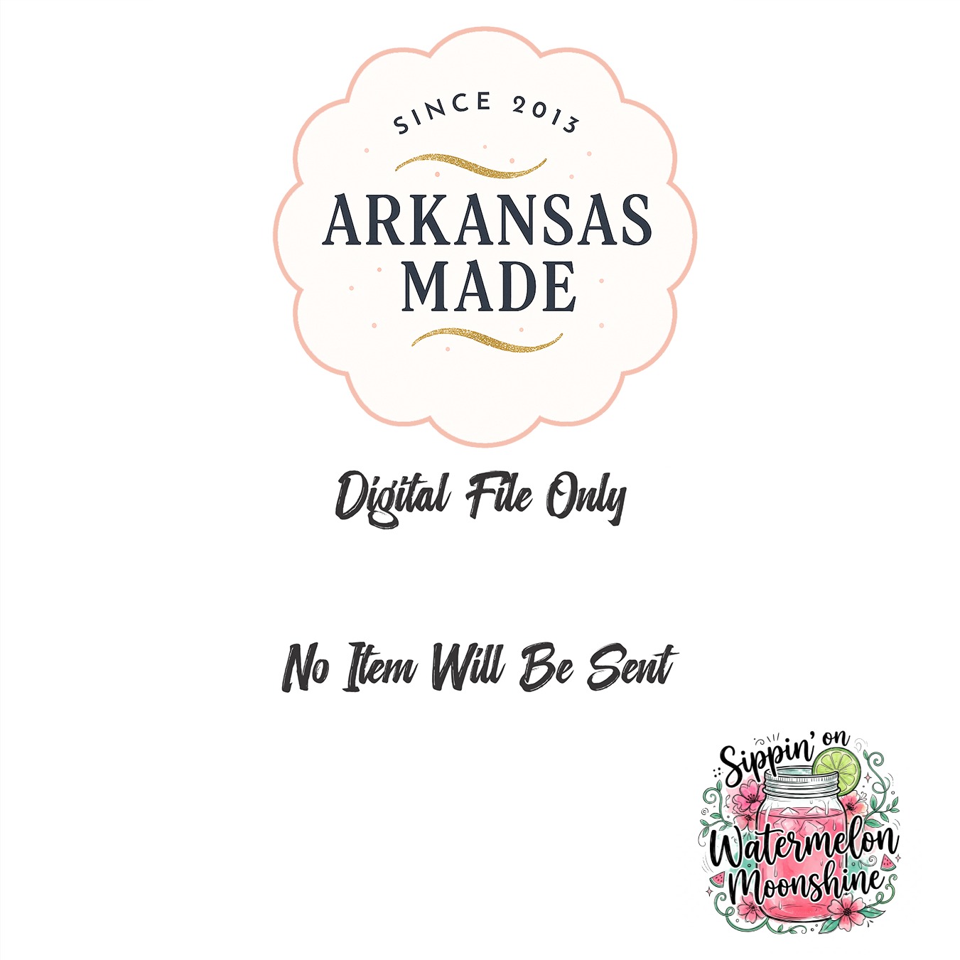 Sippin On Watermelon Moonshine Digital Art PNG, Summer Country Drink Graphic, Mason Jar Design, Party Print File - Image 3